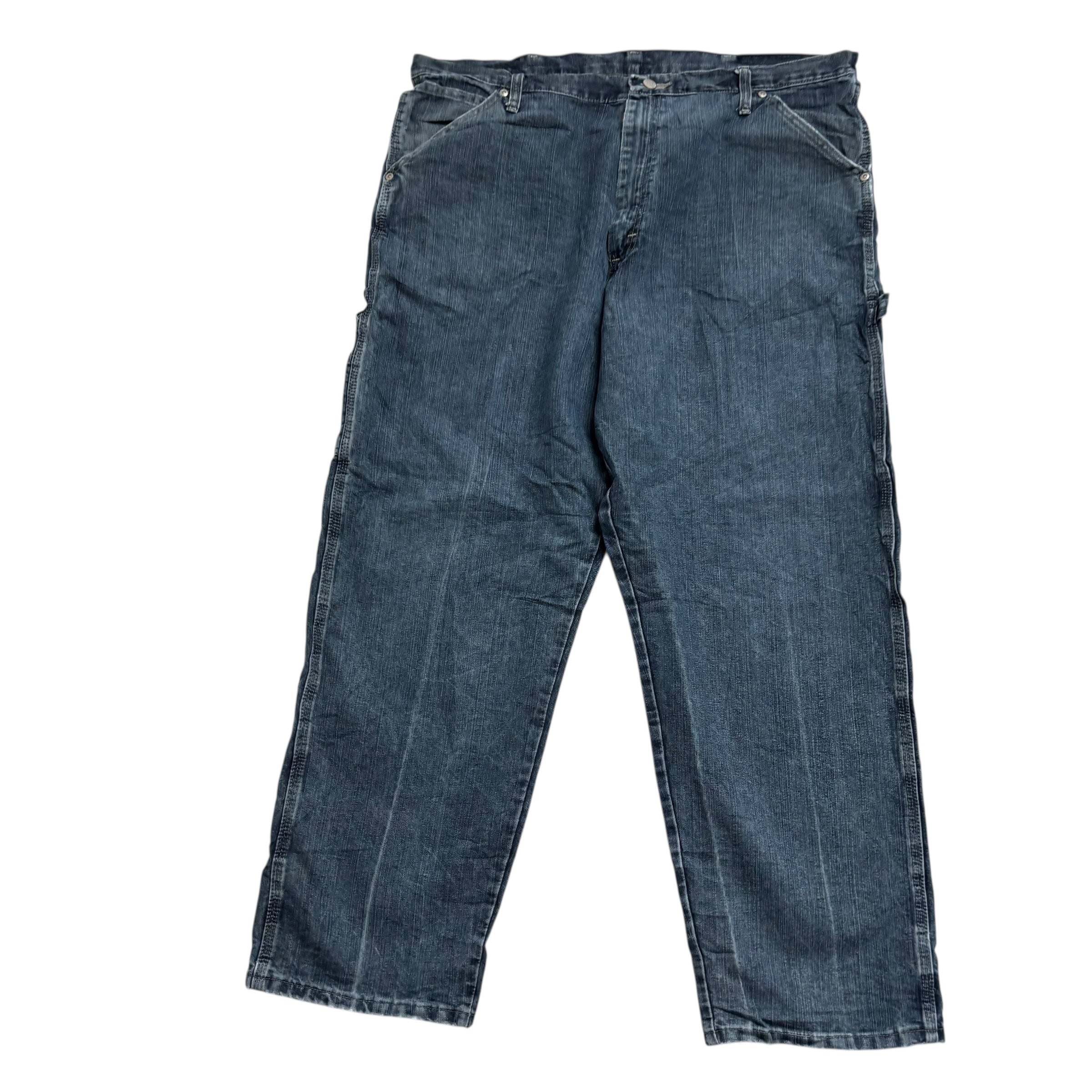 Wrangler Carpenter Jeans W40 L30 Mens Dark Blue Relaxed Straight Fit Denim