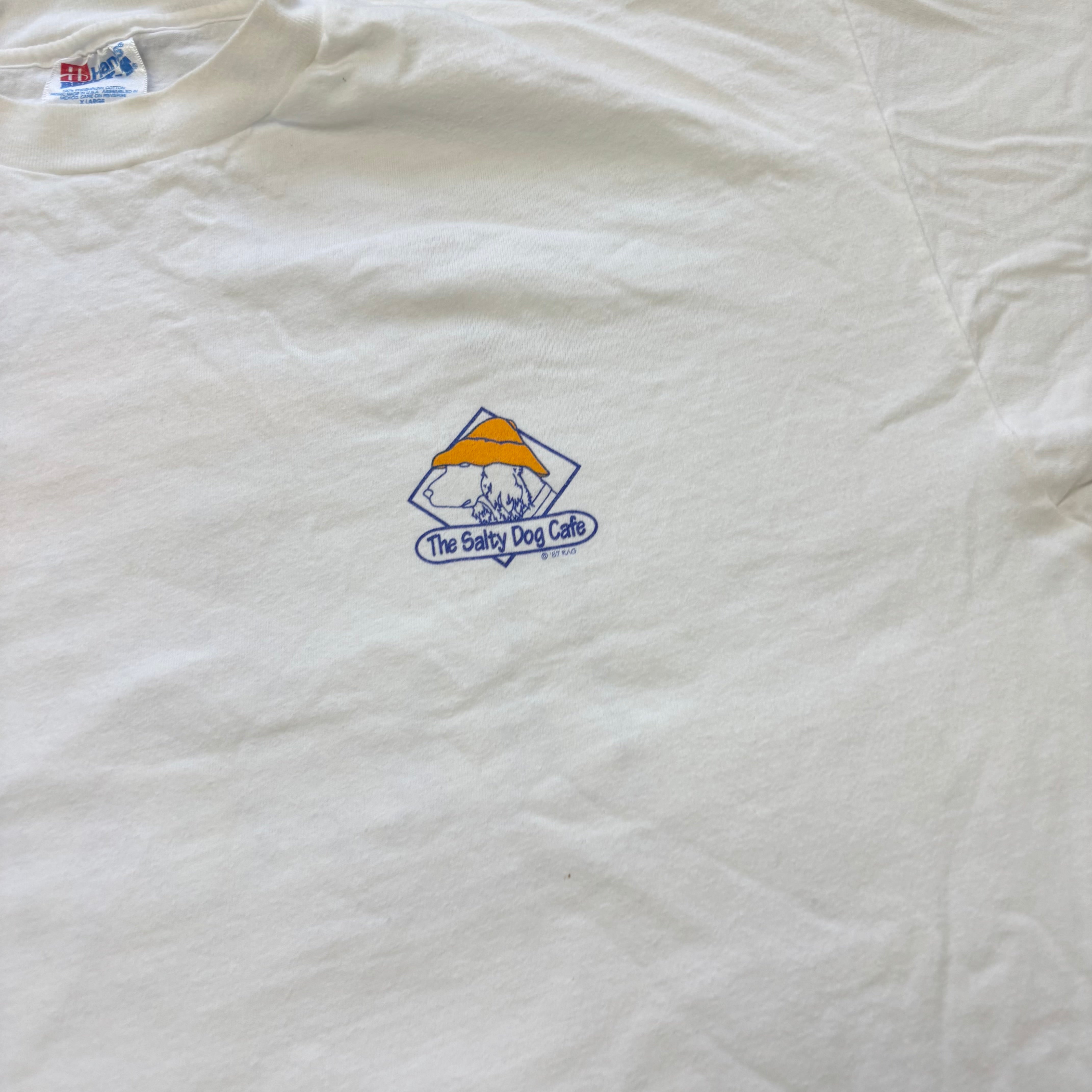 Vintage T Shirt Mens XL White Single Stitch Graphic Print 90s USA