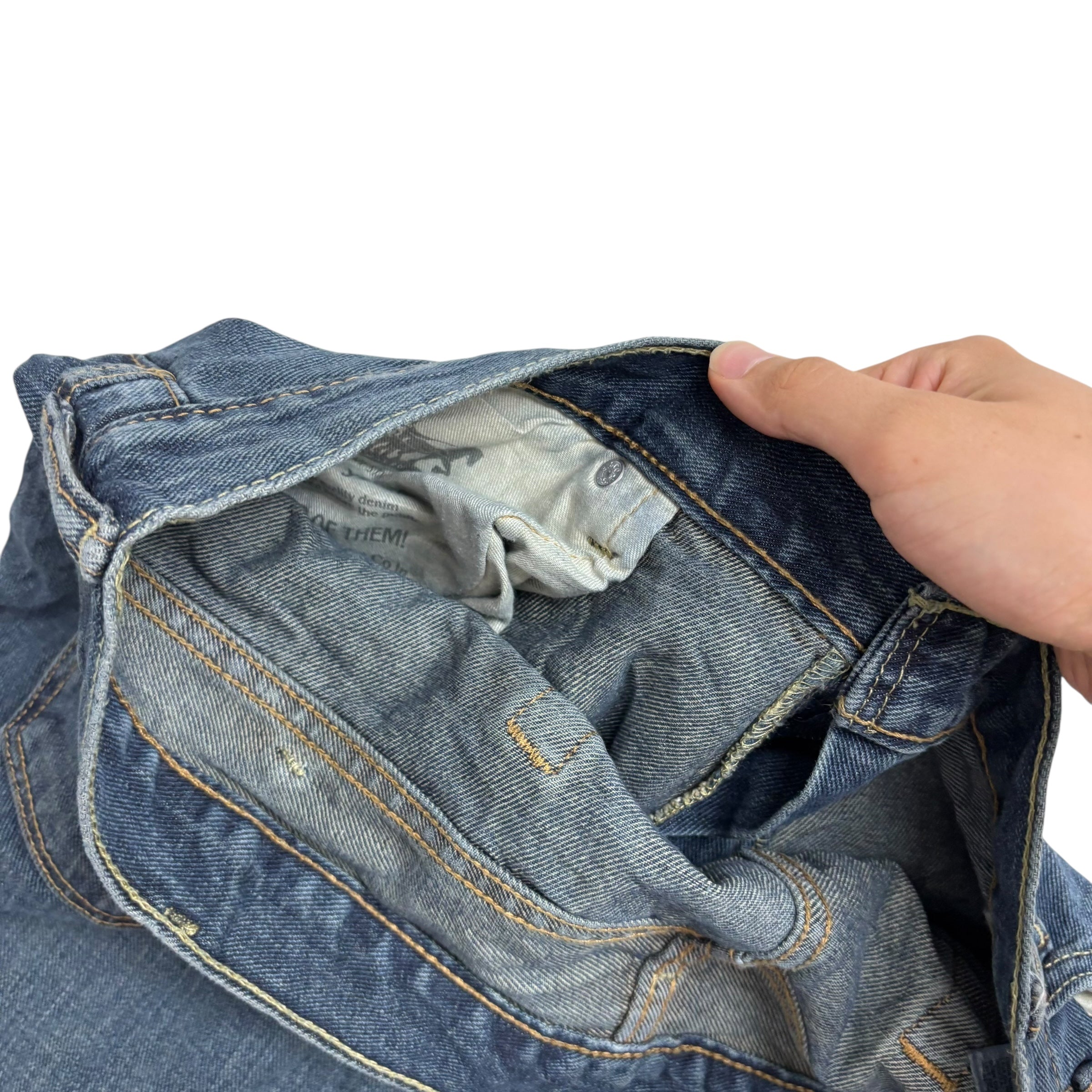 Levis 514 Jeans W40 L32 Mens Dark Blue Regular Straight Fit Denim