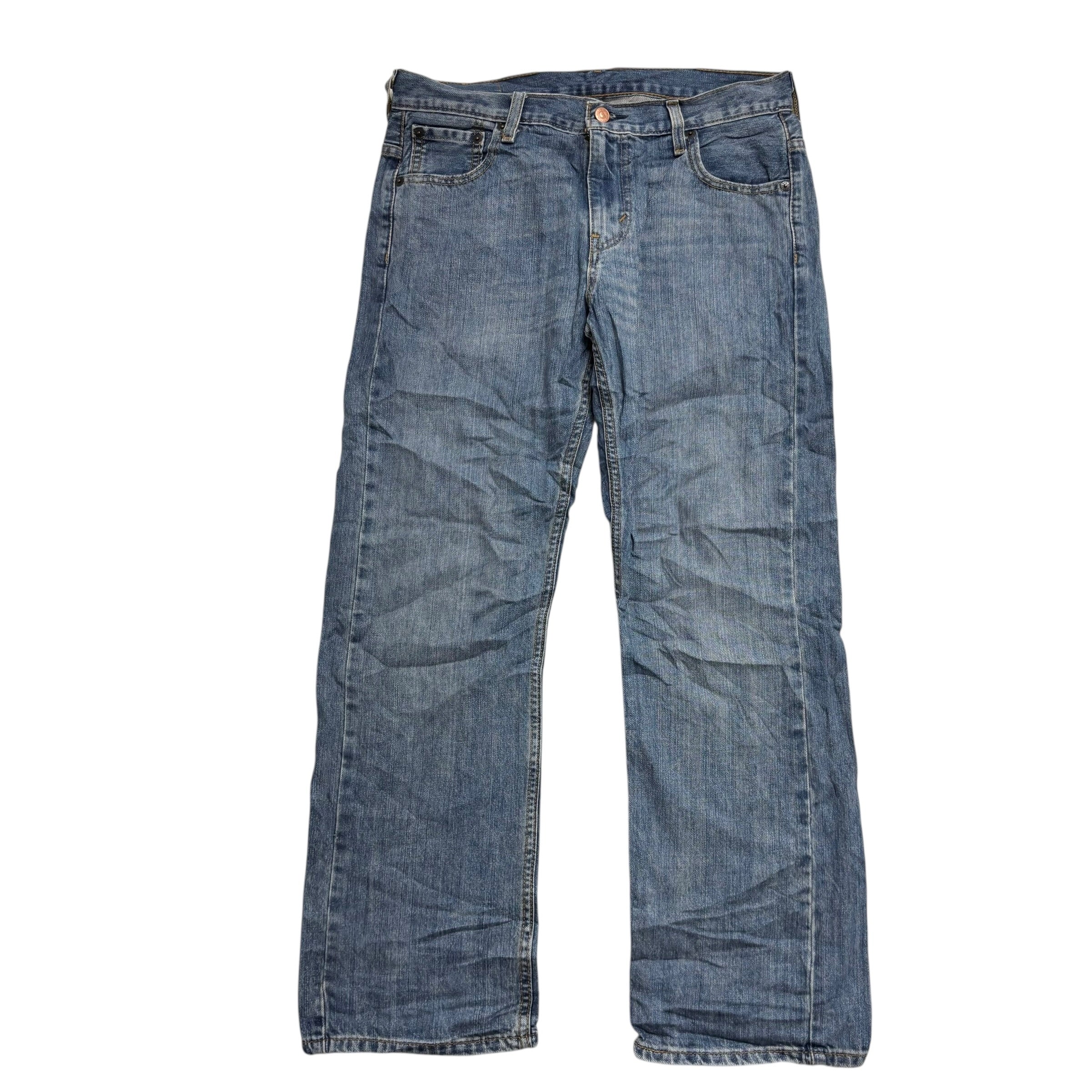 Levis 569 Jeans W30 L30 Mens Mid Blue Baggy Relaxed Straight Fit Denim (E)