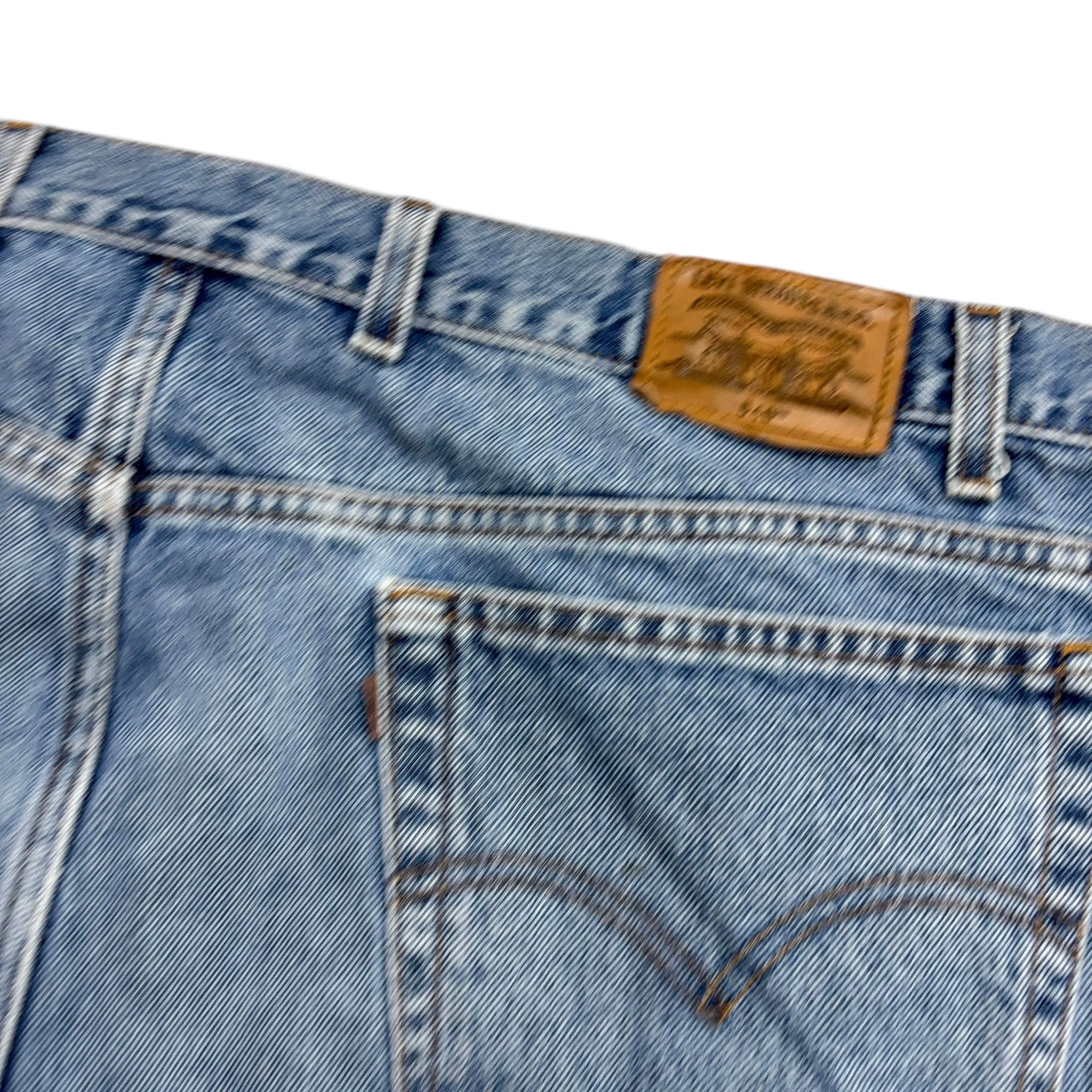 Levis 540 Jeans W46 L30 Mens Light Blue Baggy Relaxed Straight Fit Vintage (F)