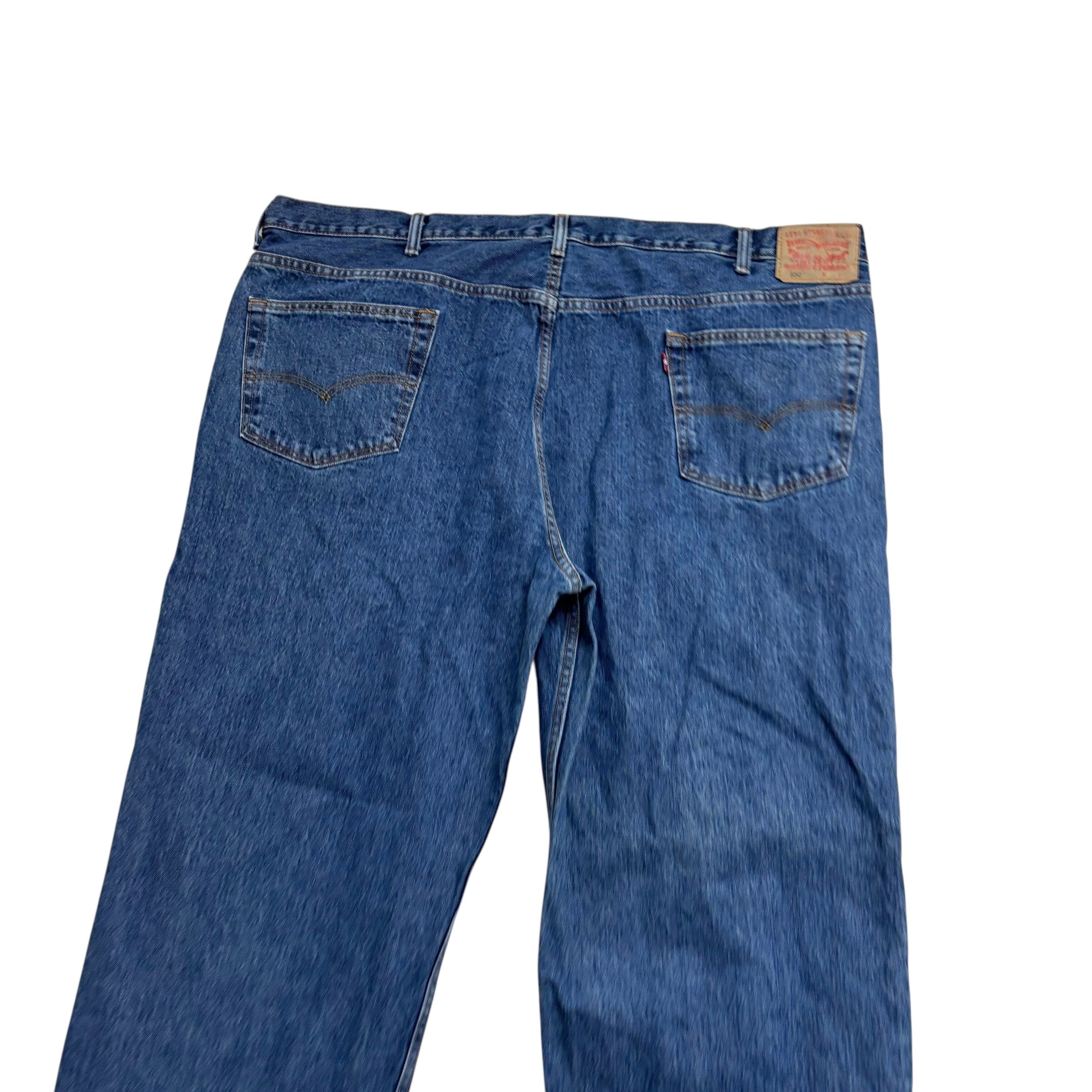 Levis 550 Jeans W50 L32 Mens Mid Blue Baggy Relaxed Straight Fit Denim (E)