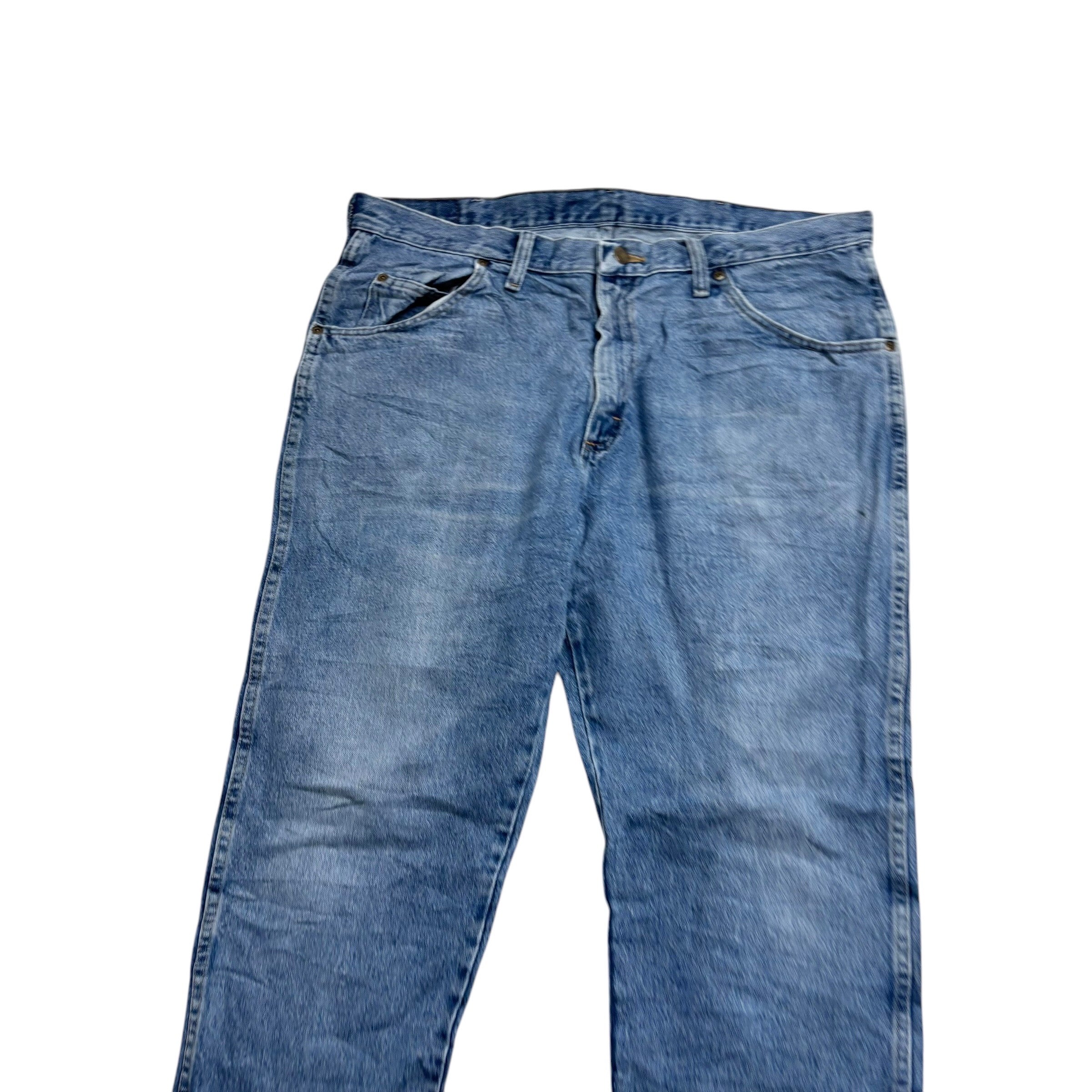 Wrangler Jeans W38 L29 Mens Light Blue Regular Straight Fit Denim