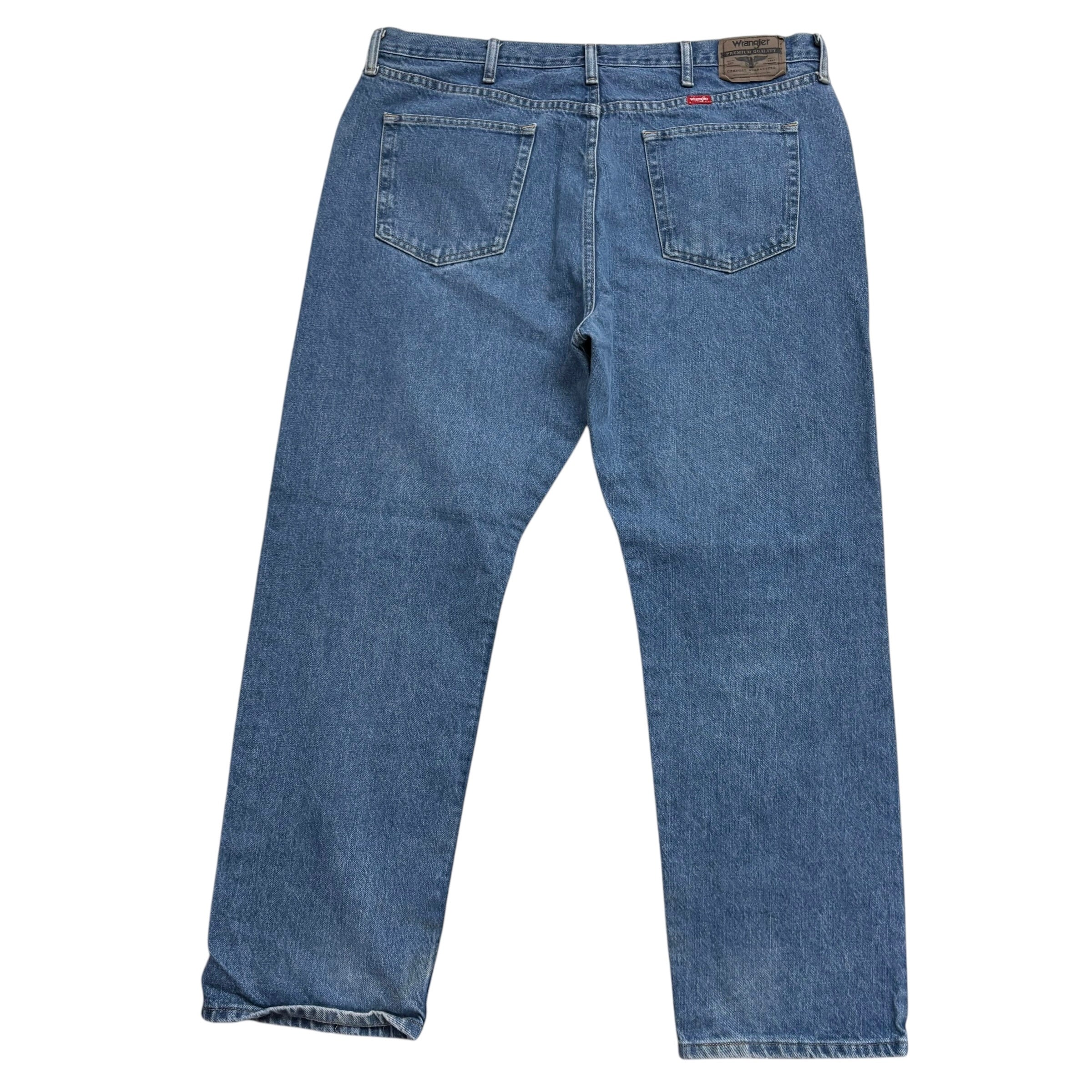 Wrangler Jeans W40 L30 Mens Mid Blue Regular Straight Fit Denim