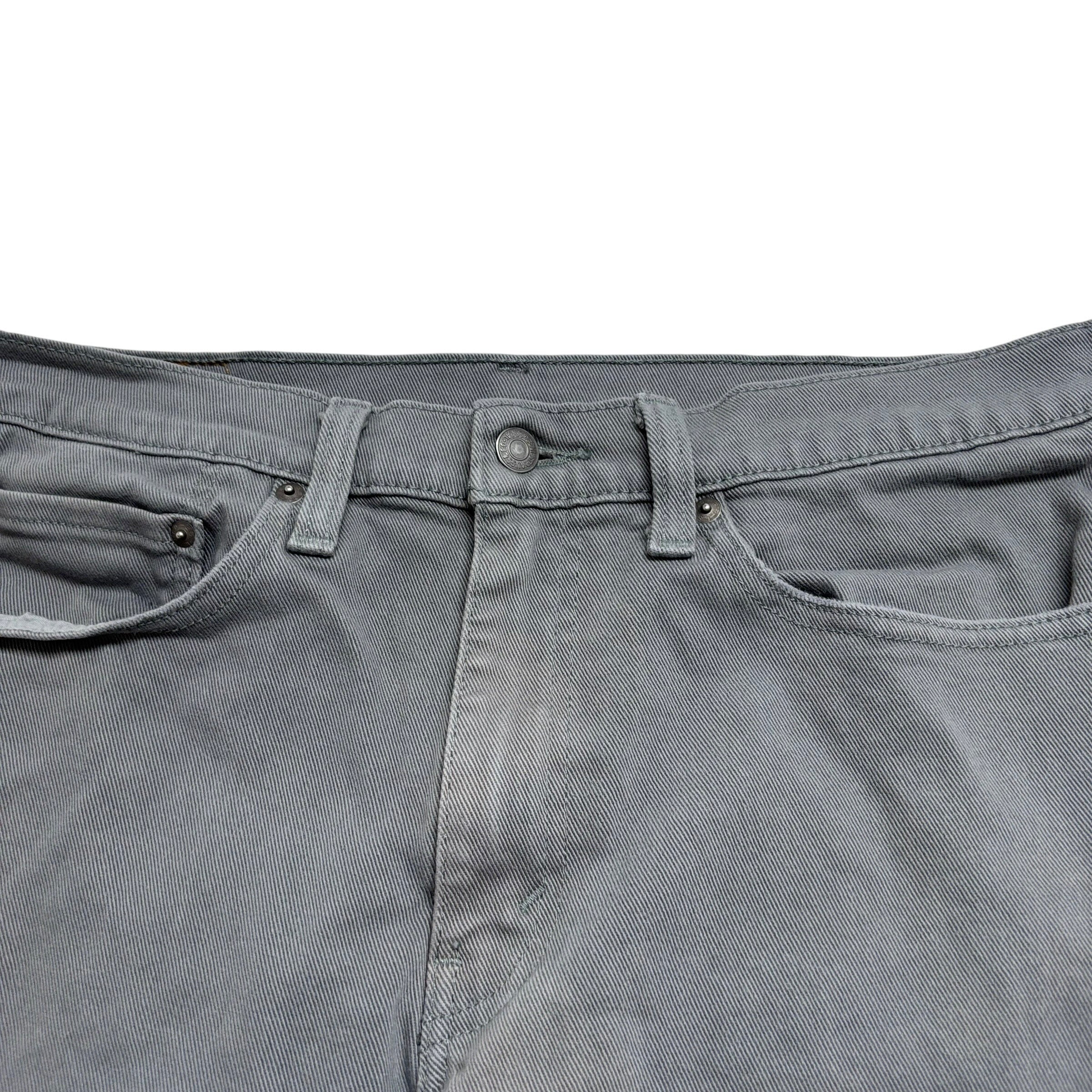 Levis 514 Jeans W34 L32 Mens Grey Regular Straight Fit Stretch Denim (F)