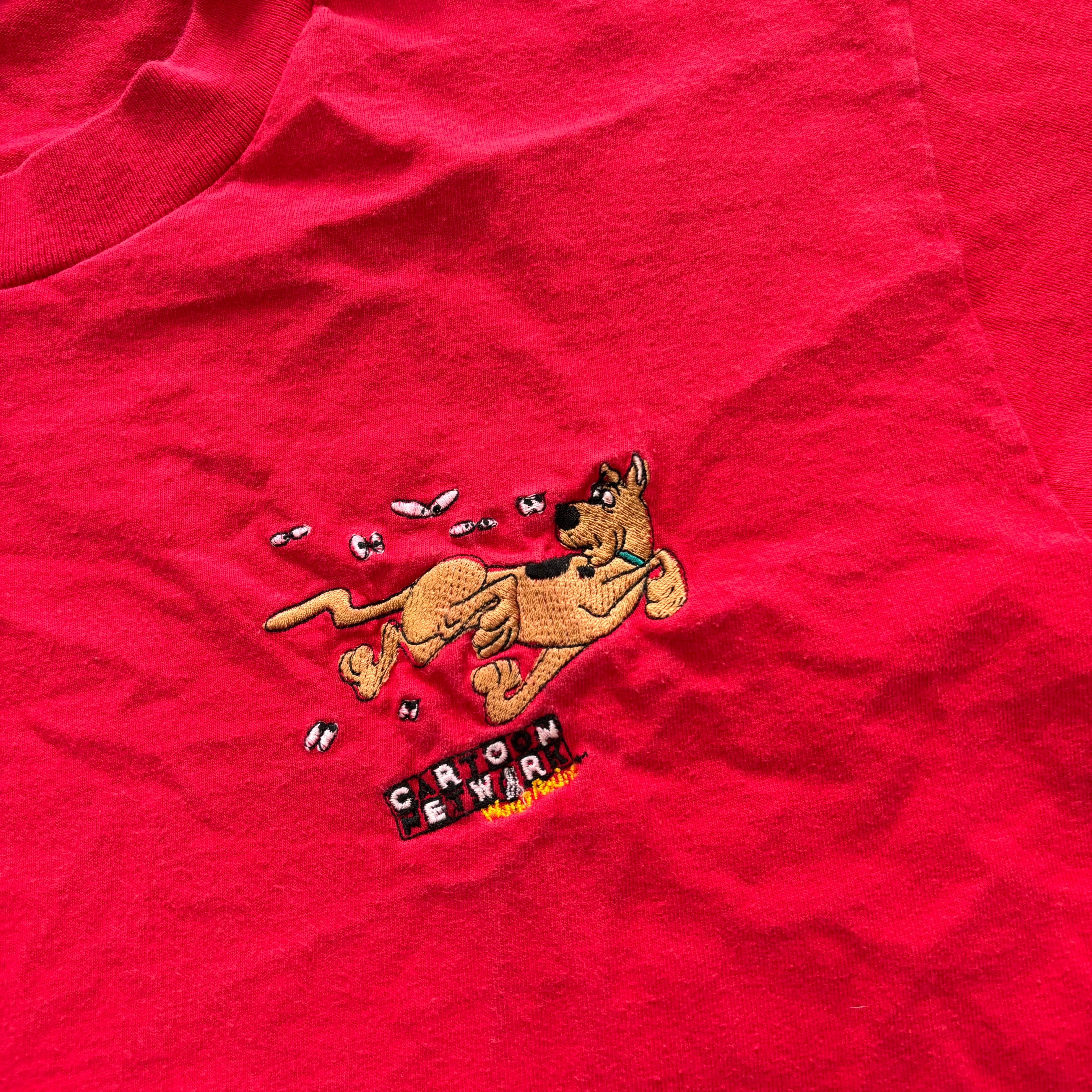 Vintage T Shirt Mens Large Red Single Stitch Graphic Print 90s Cartoon