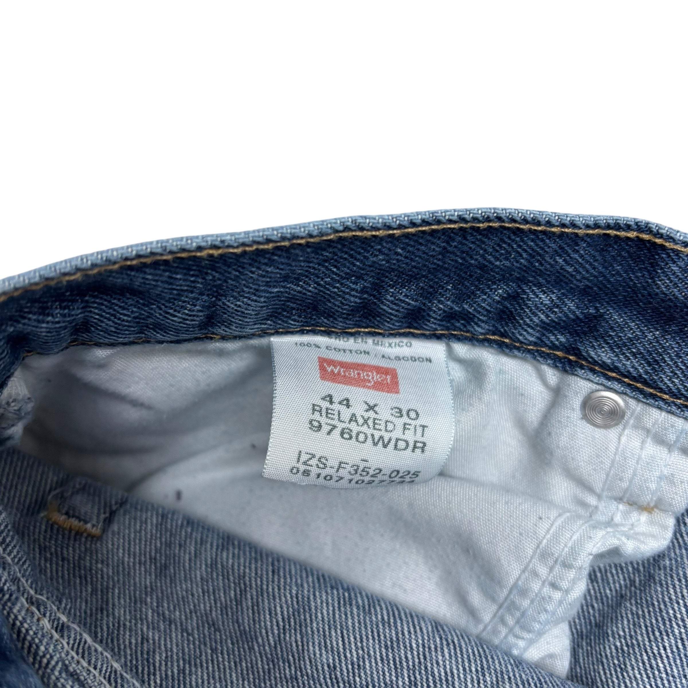 Wrangler Jeans W42 L30 Mens Mid Blue Relaxed Straight Fit Denim (E)