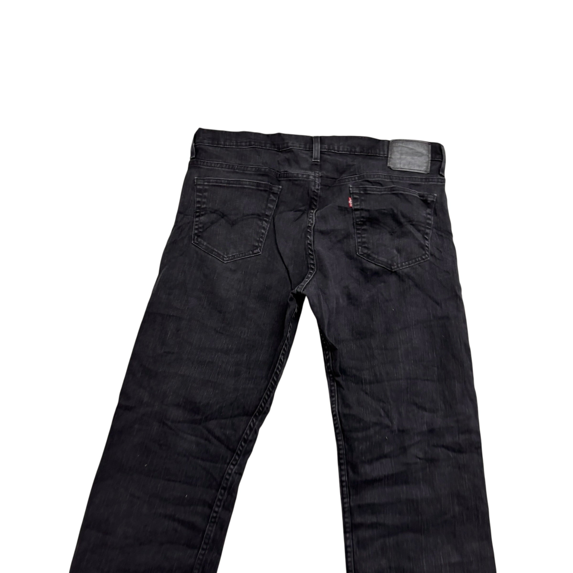 Levis 569 Jeans W36 L35 Mens Black Baggy Relaxed Straight Fit Stretch Denim (E)