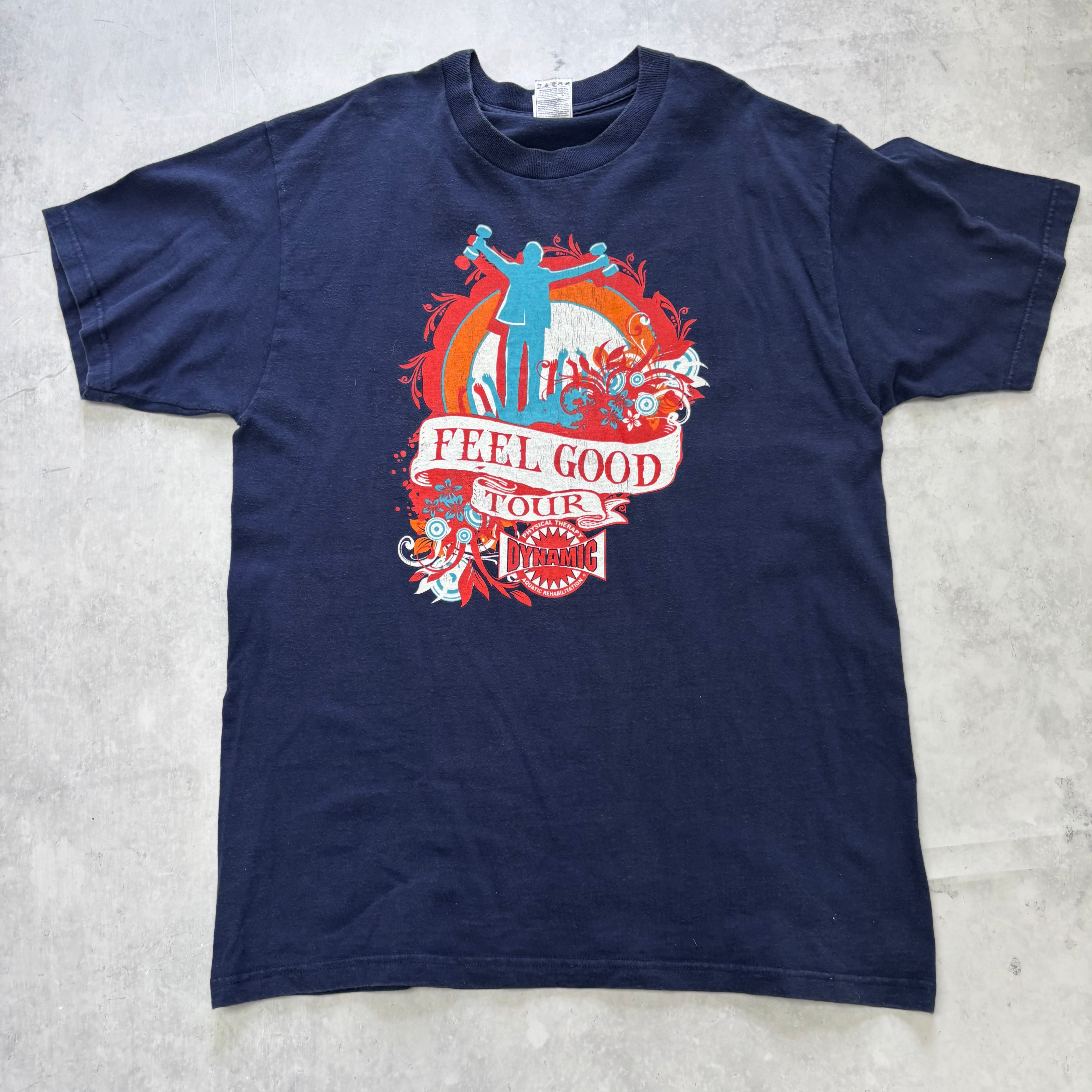 Vintage T Shirt Mens Large Navy Blue Graphic Print 90s USA