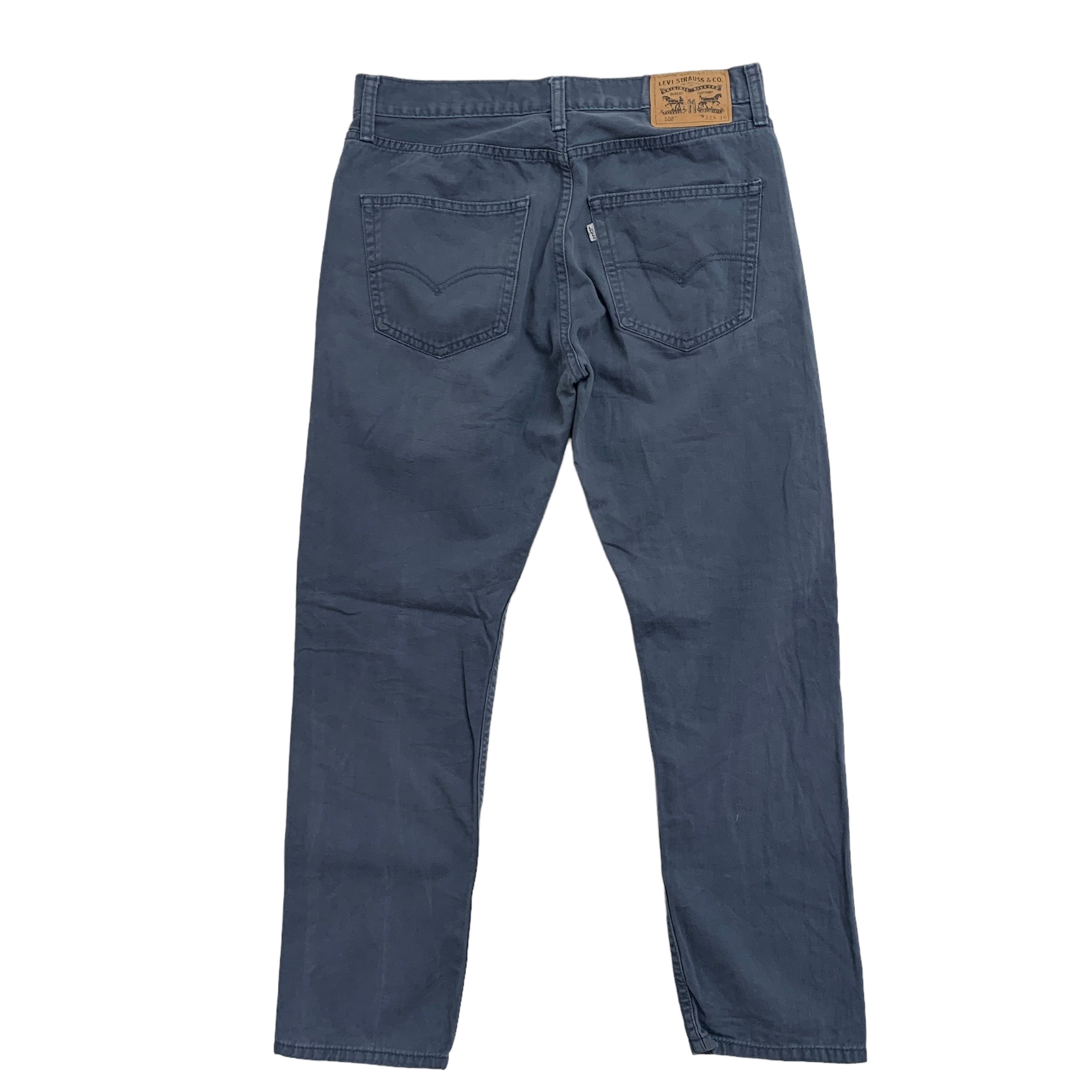 Levis 508 Trousers W32 L30 Mens Blue Regular Tapered Fit Cotton Pants