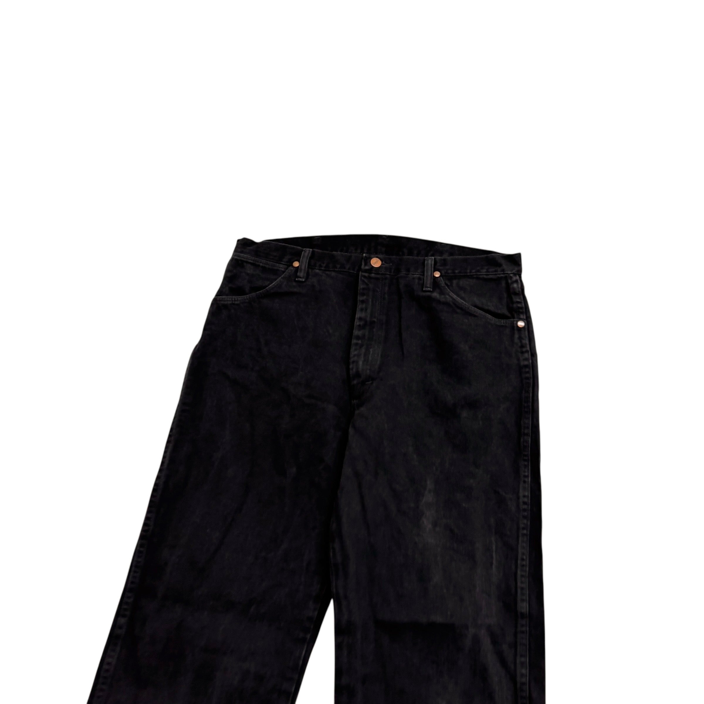 Wrangler Jeans Cowboy Cut W35 L36 Mens Black 13MWZ Original Fit Denim