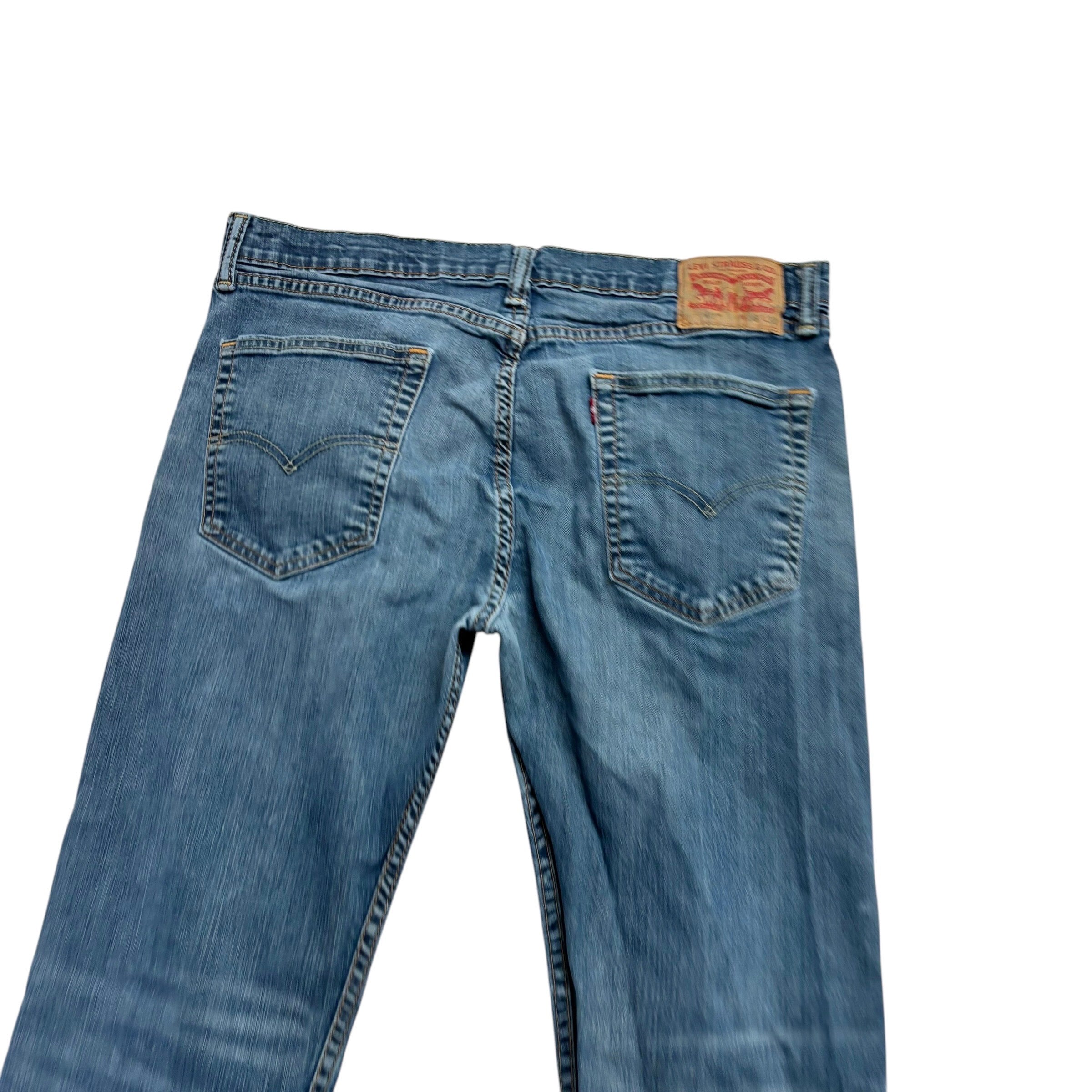 Levis 502 Jeans W34 L30 Mens Blue Regular Tapered Fit Stretch Denim (F)