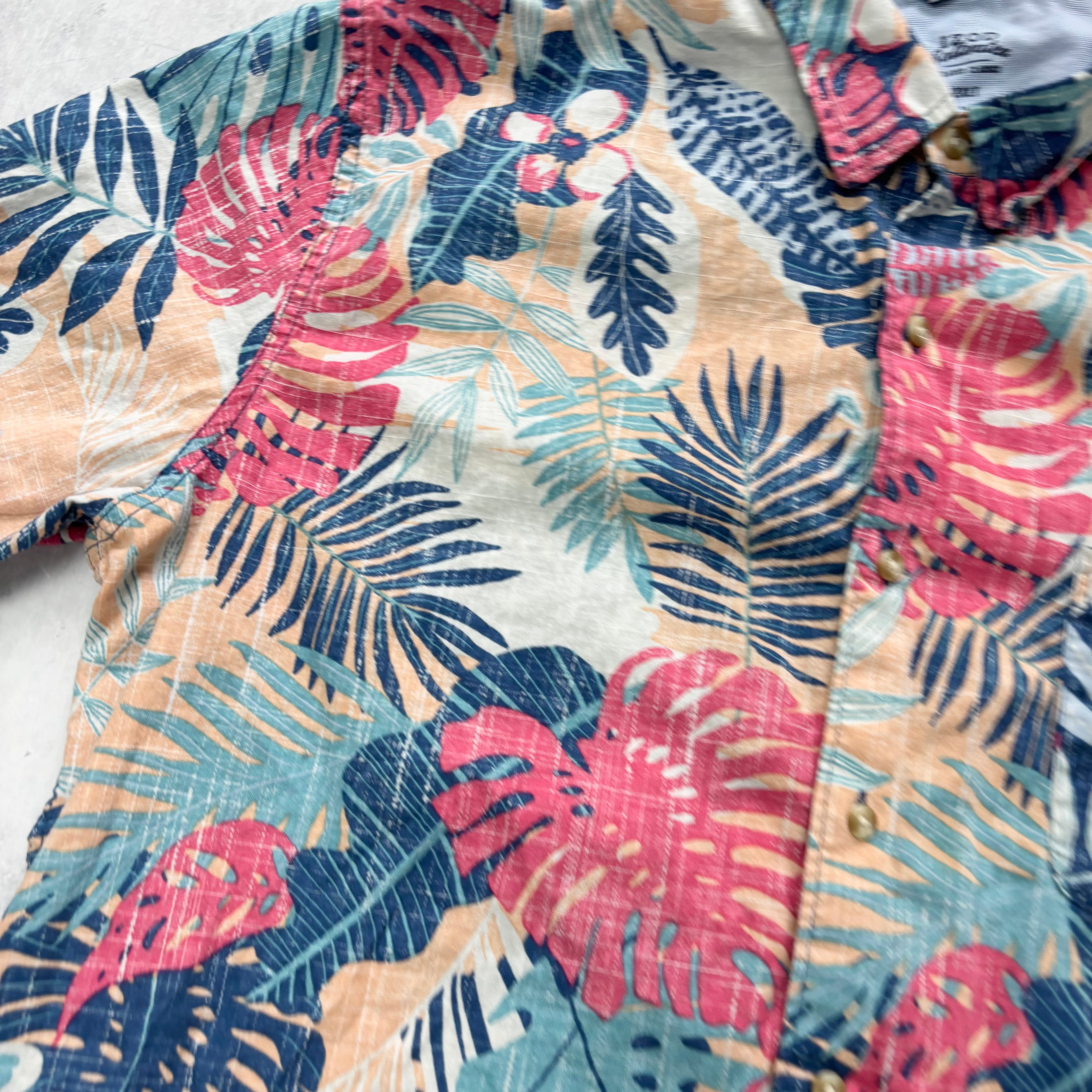 Hawaiian Shirt Mens XXL Tall Multicoloured Floral Aloha Short Sleeve Cotton (E)