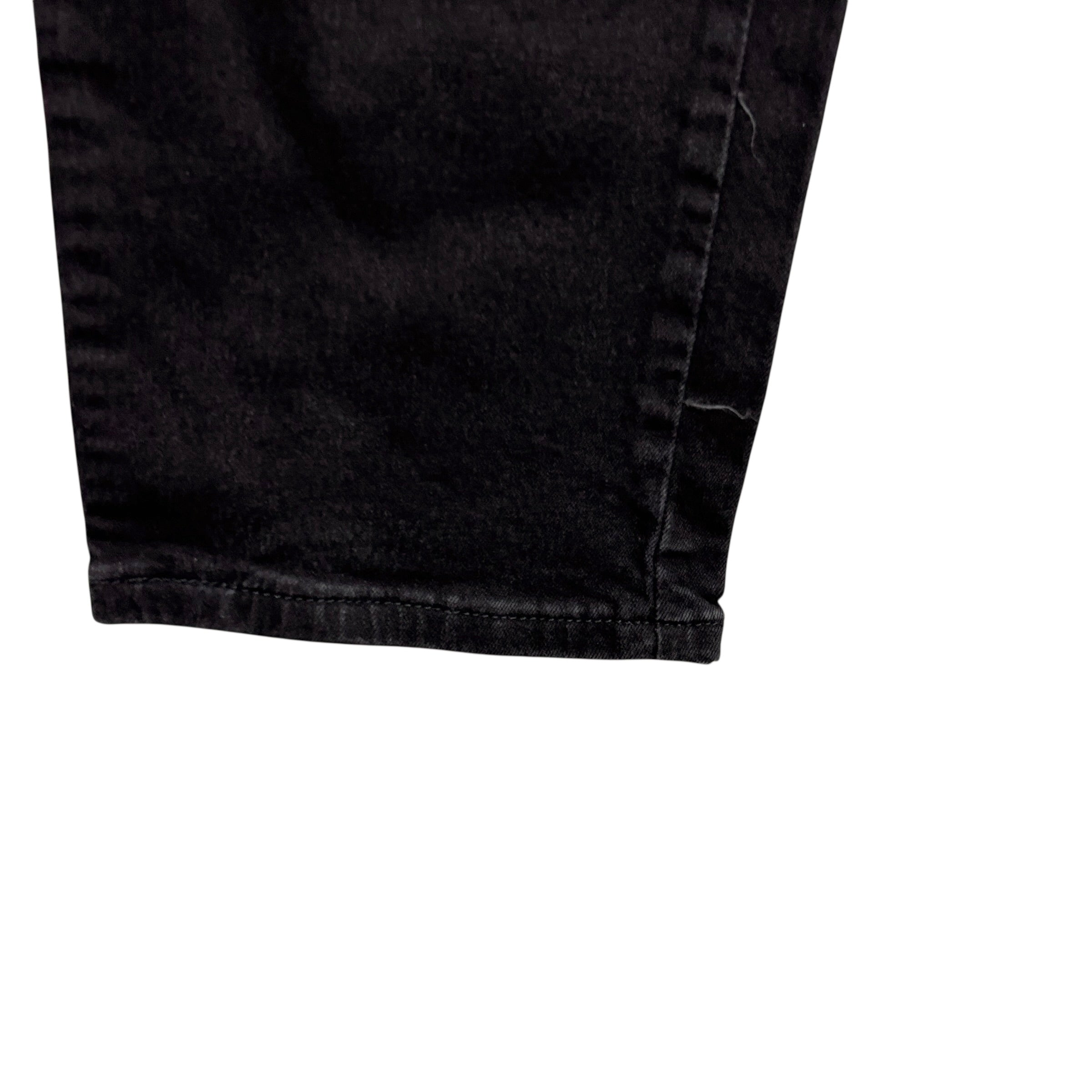 Levis 502 Jeans W44 L28 Mens Black Regular Tapered Fit Stretch Denim (E)