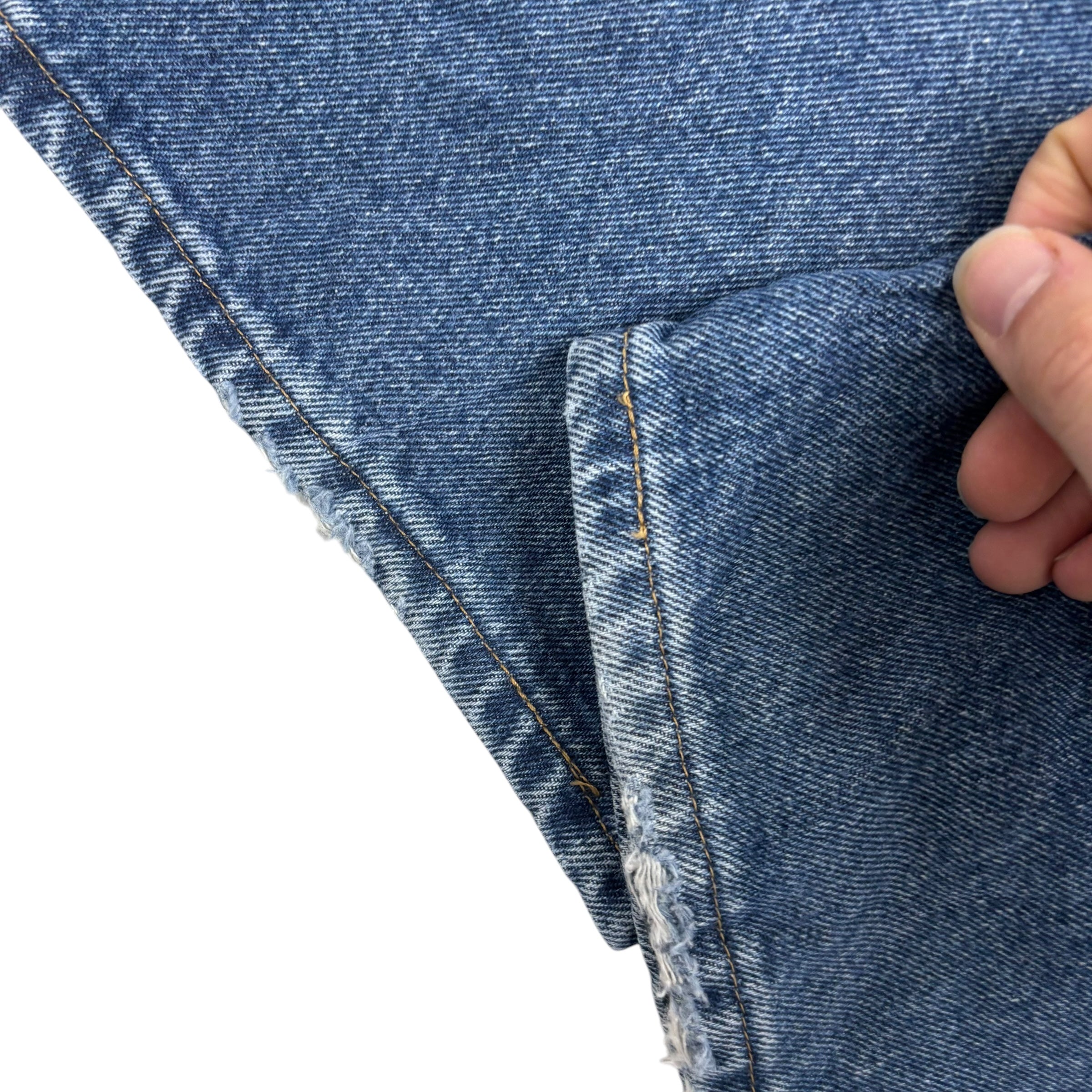 Wrangler Jeans W38 L30 Mens Mid Blue Relaxed Straight Fit Denim