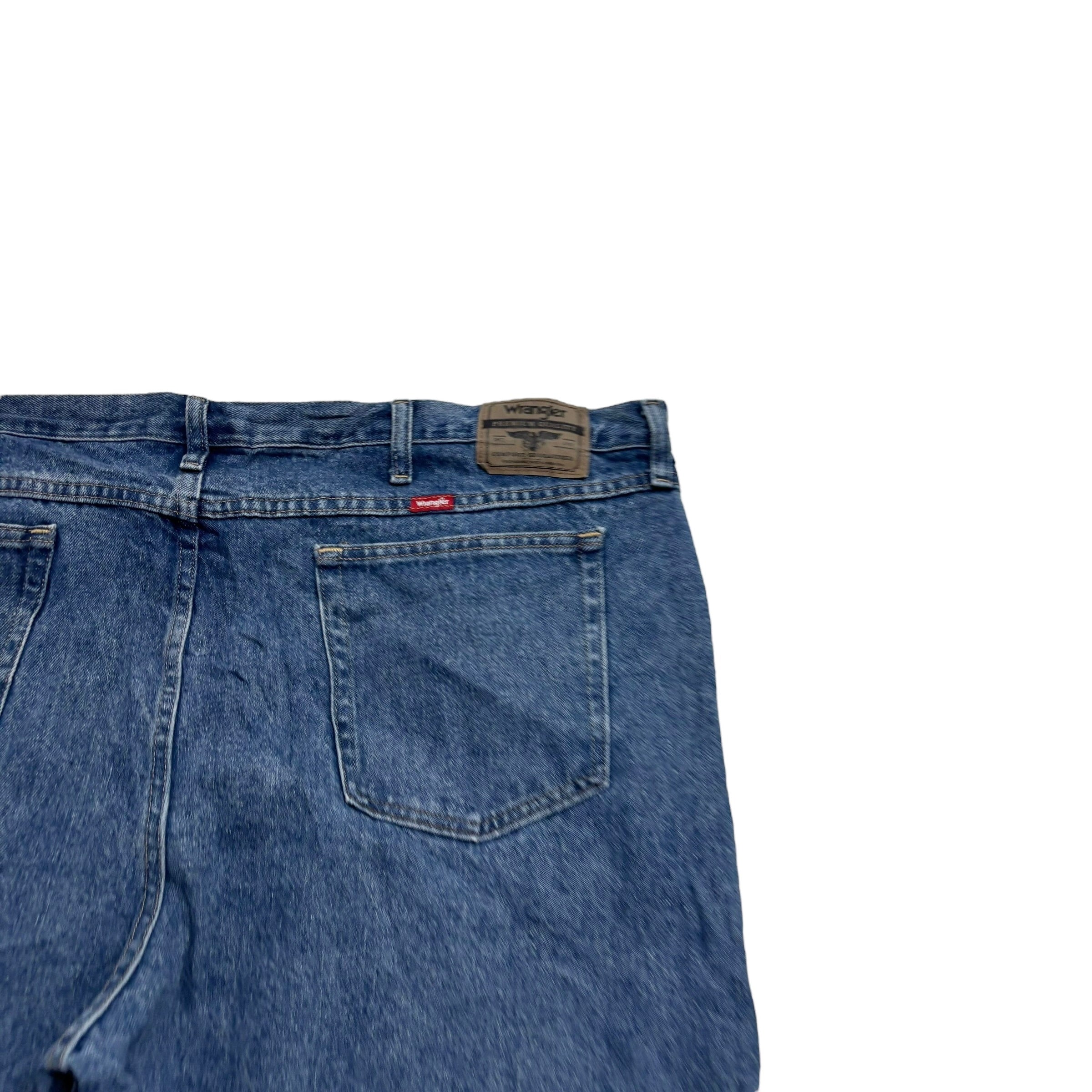 Wrangler Jeans W48 L32 Mens Mid Blue Regular Straight Fit Denim (E)
