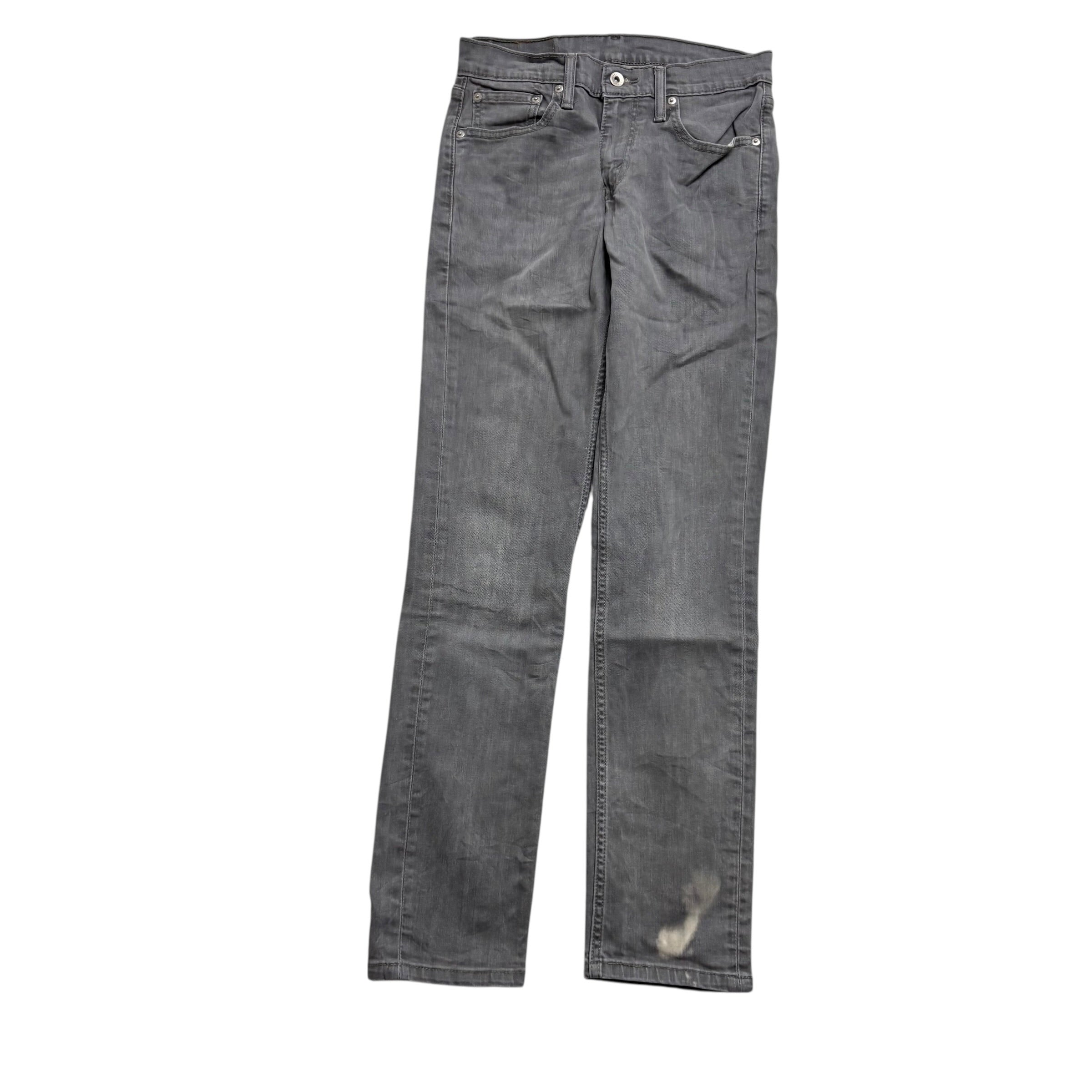 Levis 511 Jeans W28 L32 Mens Grey Slim Fit Stretch Denim (F)