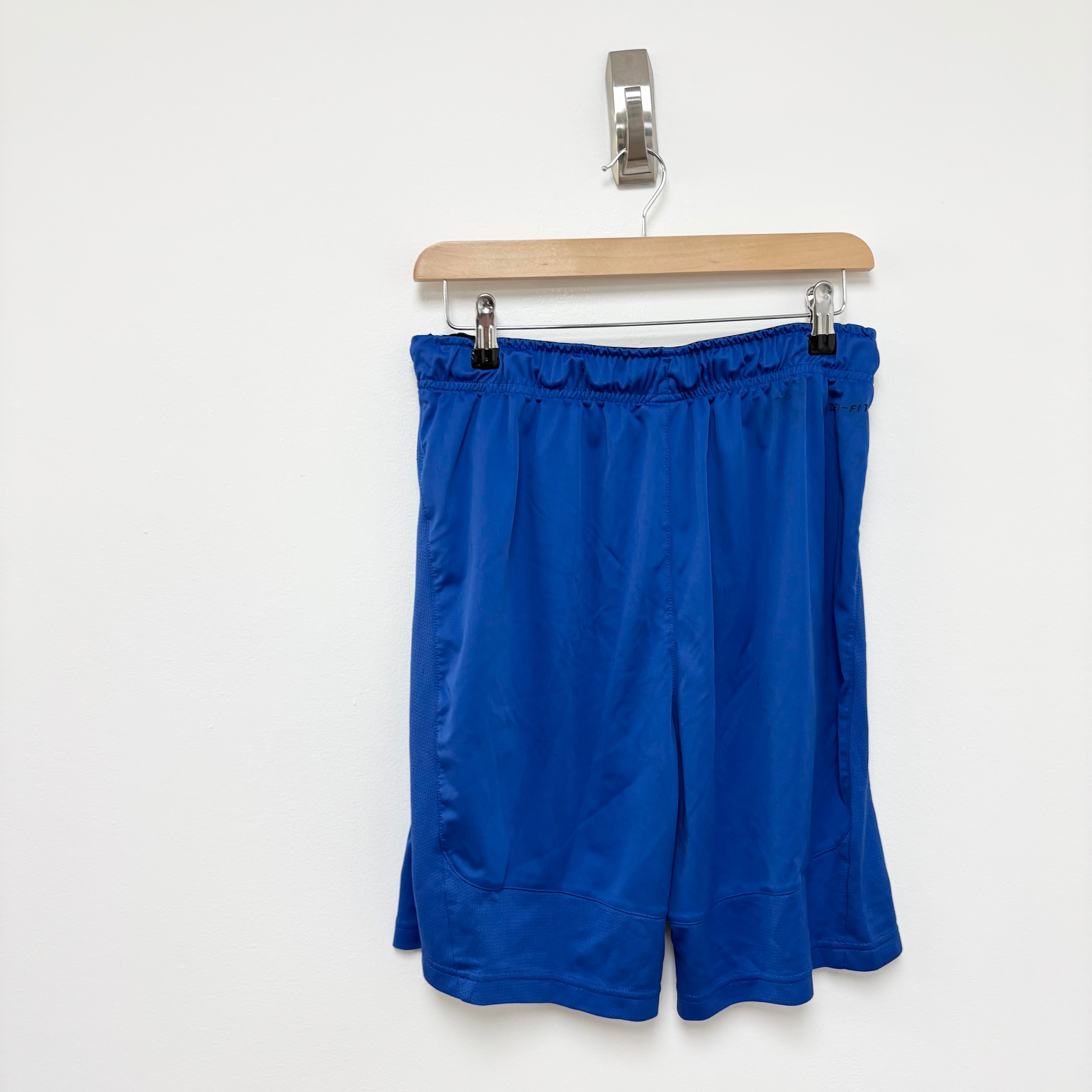 Nike Shorts Mens Medium Blue Dri Fit Running Sports Gym Pockets Athletic (E)