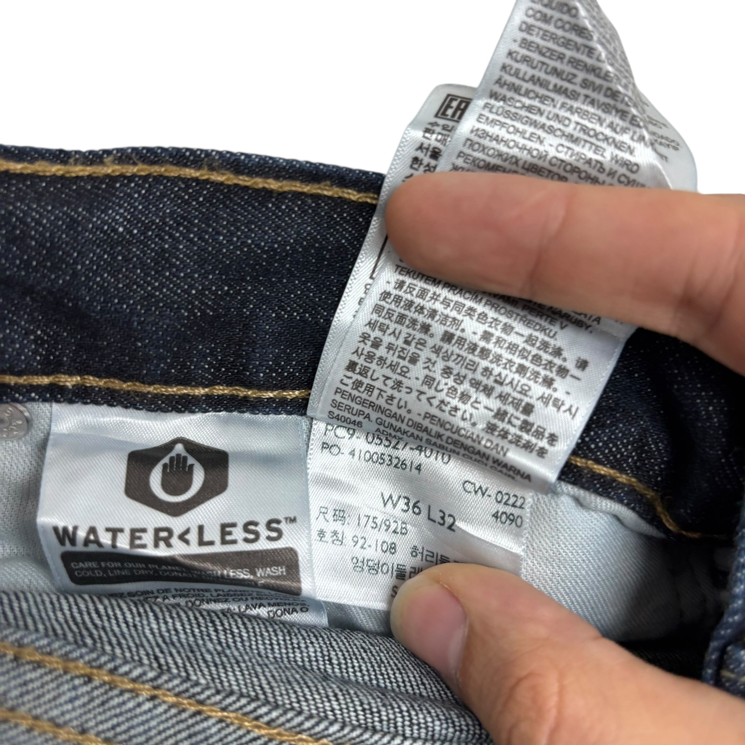 Levis 527 Jeans W36 L32 Mens Dark Blue Slim Bootcut Fit Denim (E)