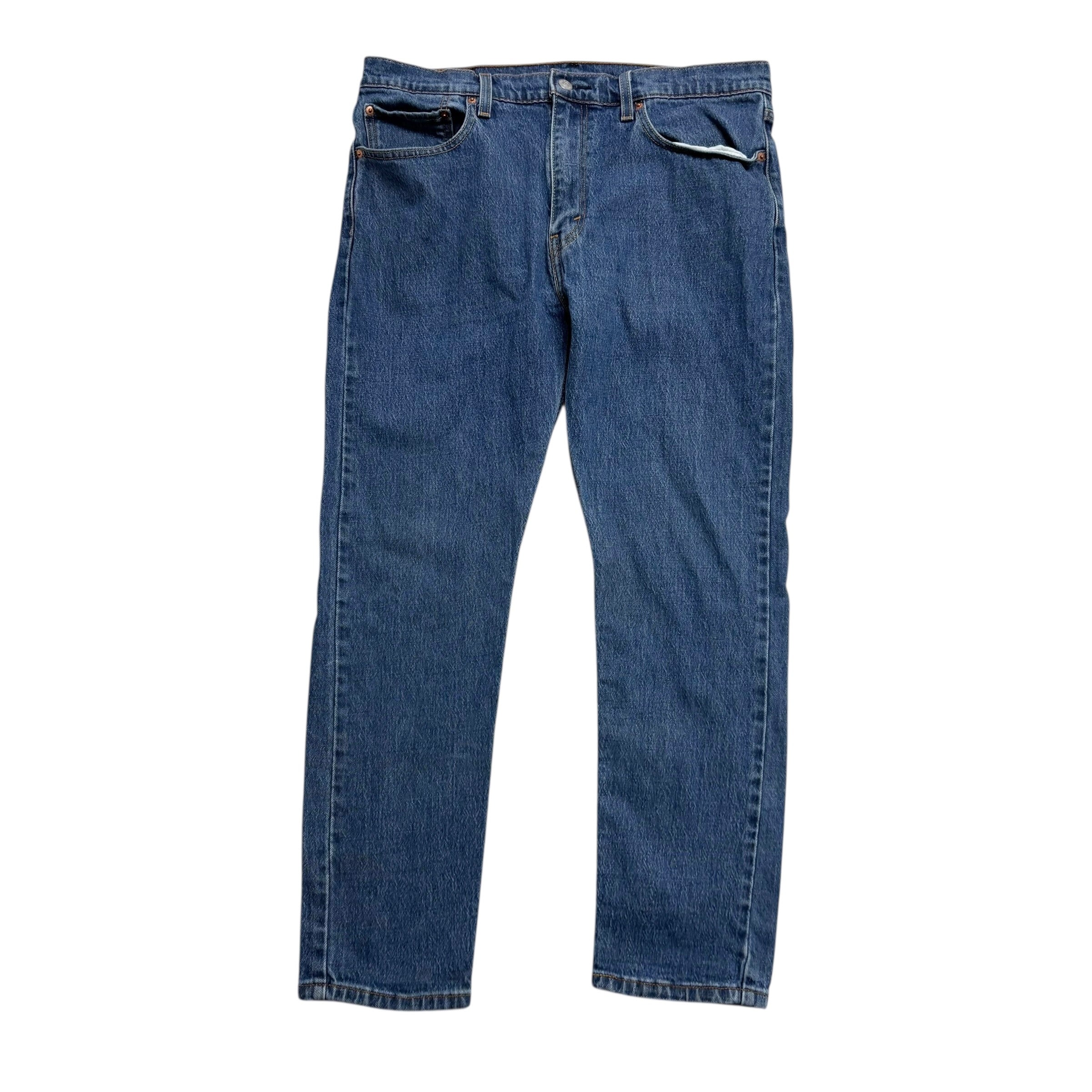 Levis 512 Jeans W36 L29 Mens Mid Blue Slim Tapered Fit Stretch Denim (E)