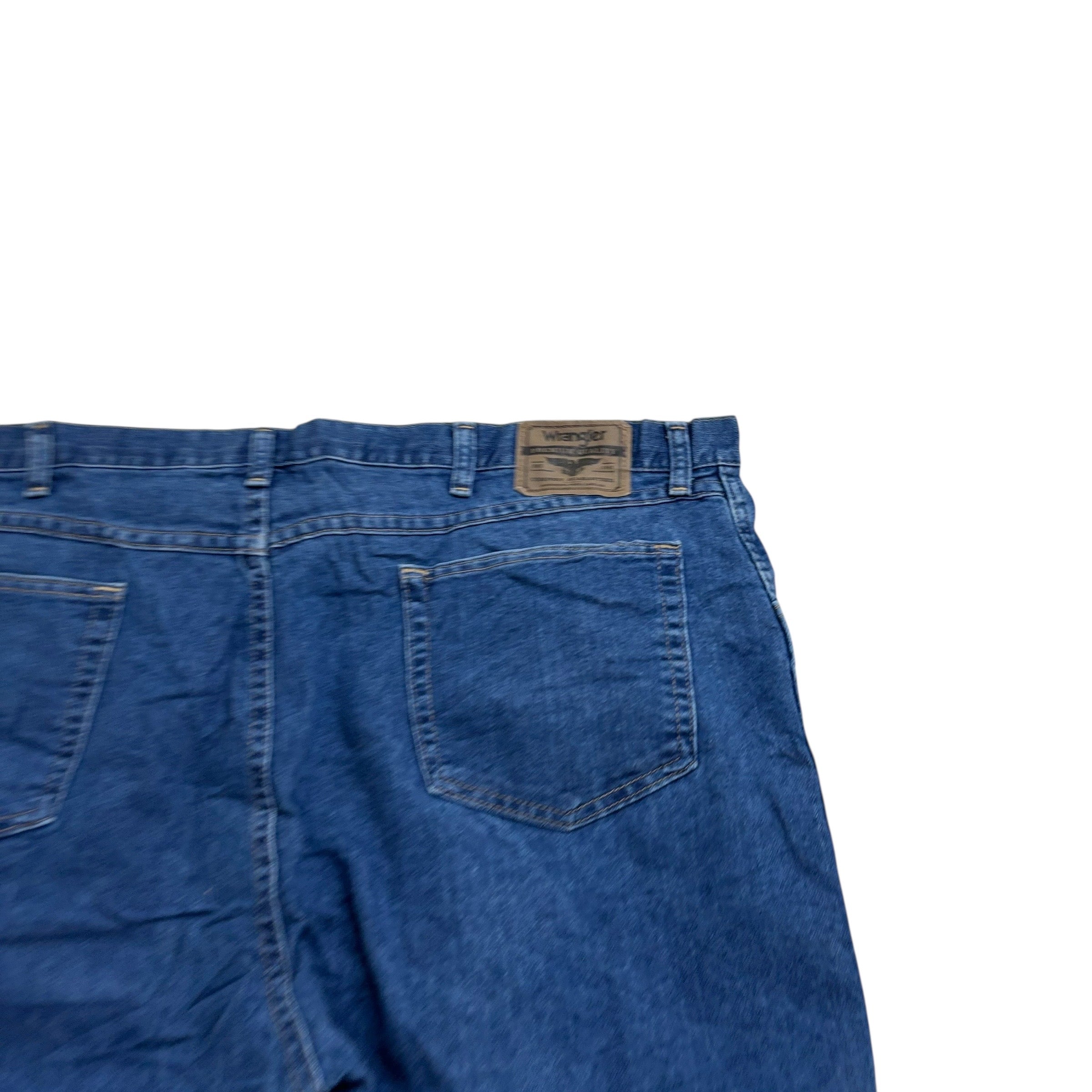 Wrangler Jeans W44 L30 Mens Mid Blue Regular Straight Fit Denim (E)