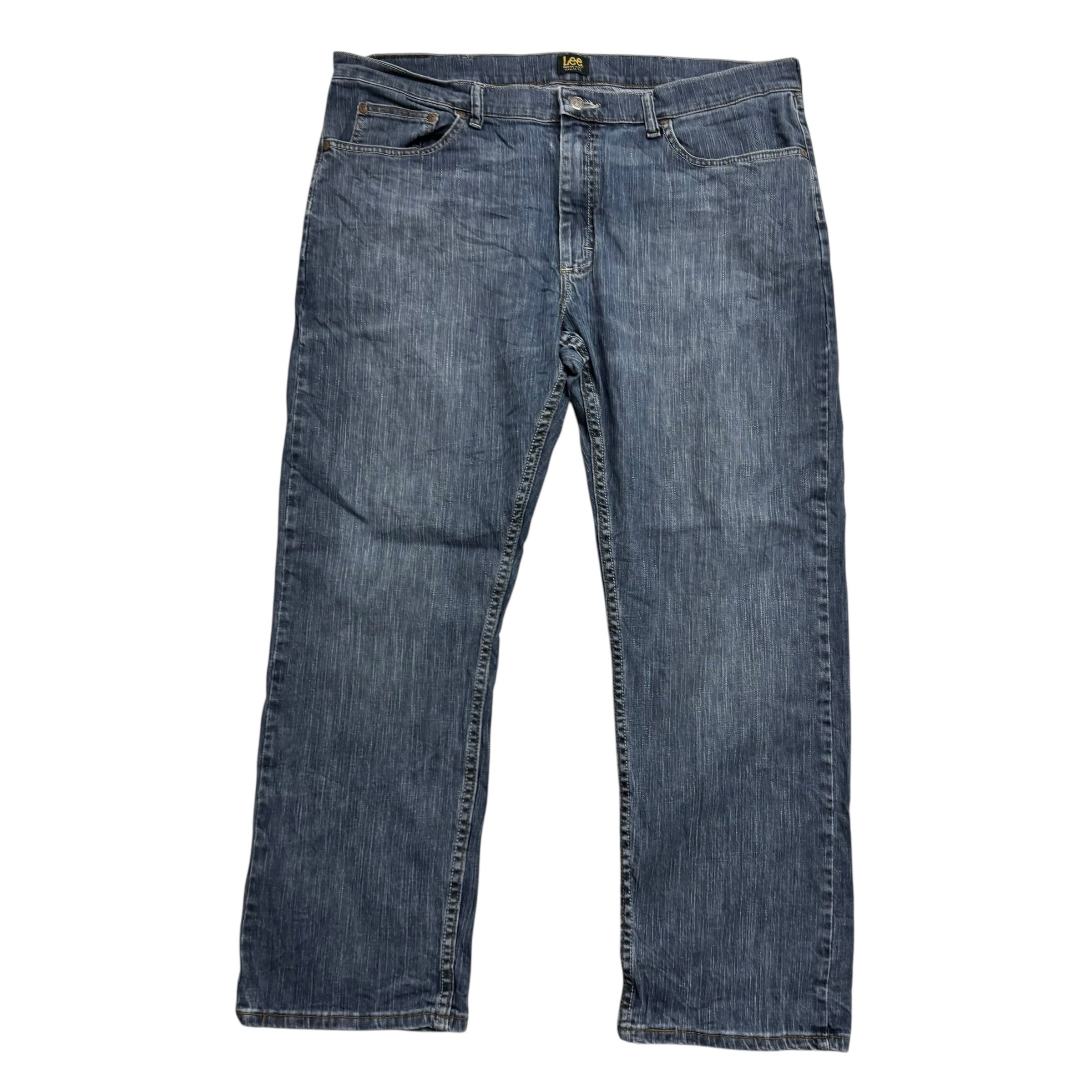 Lee Jeans W40 L30 Mens Dark Blue Regular Straight Fit Stretch Denim (E)