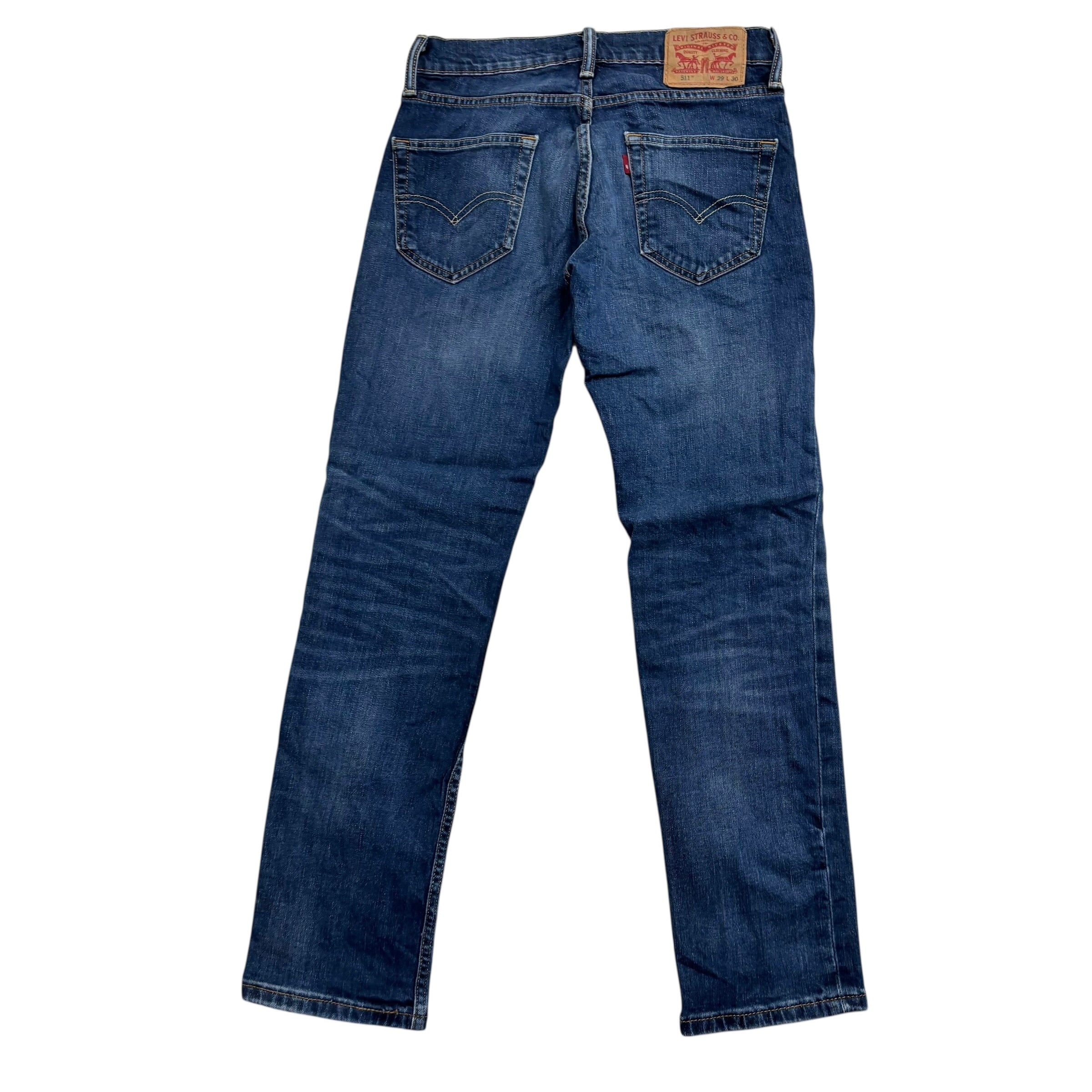 Levis 511 Jeans W29 L29 Mens Mid Blue Slim Fit Stretch Denim (F)