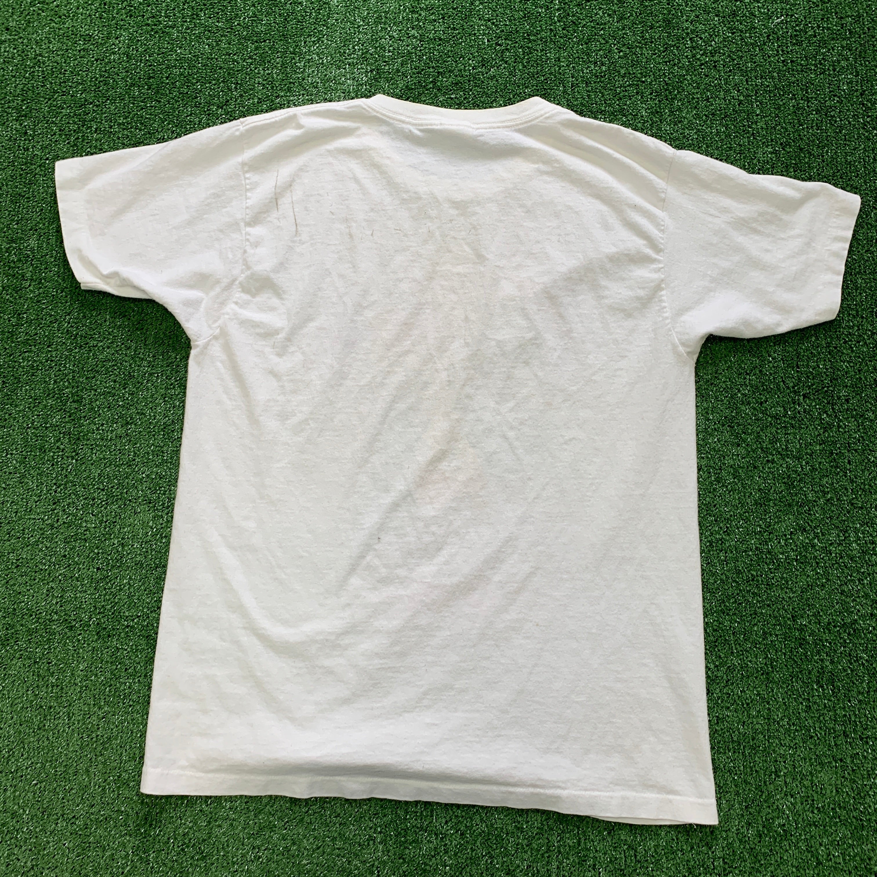 Vintage T Shirt Mens Large White Single Stitch Graphic Print 90s USA Basketball