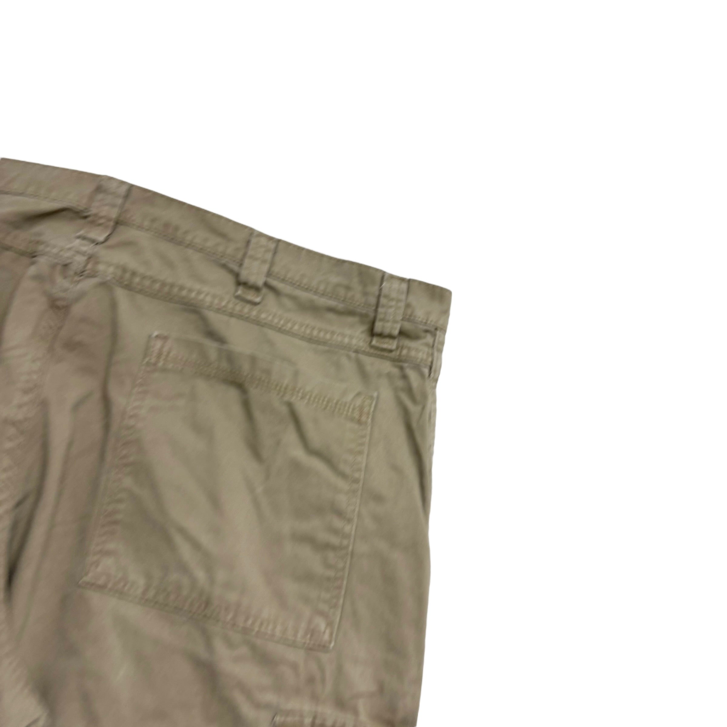 Wrangler Cargo Trousers W42 L32 Mens Beige Relaxed Baggy Fit Pants (E)