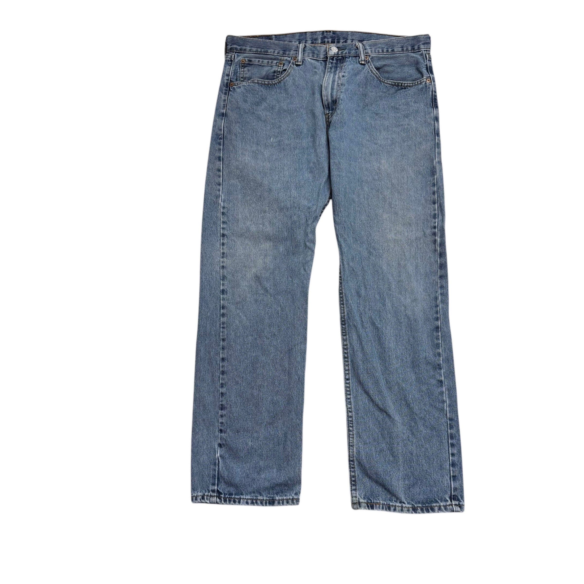Levis 505 Jeans W36 L30 Mens Light Blue Regular Straight Fit Denim
