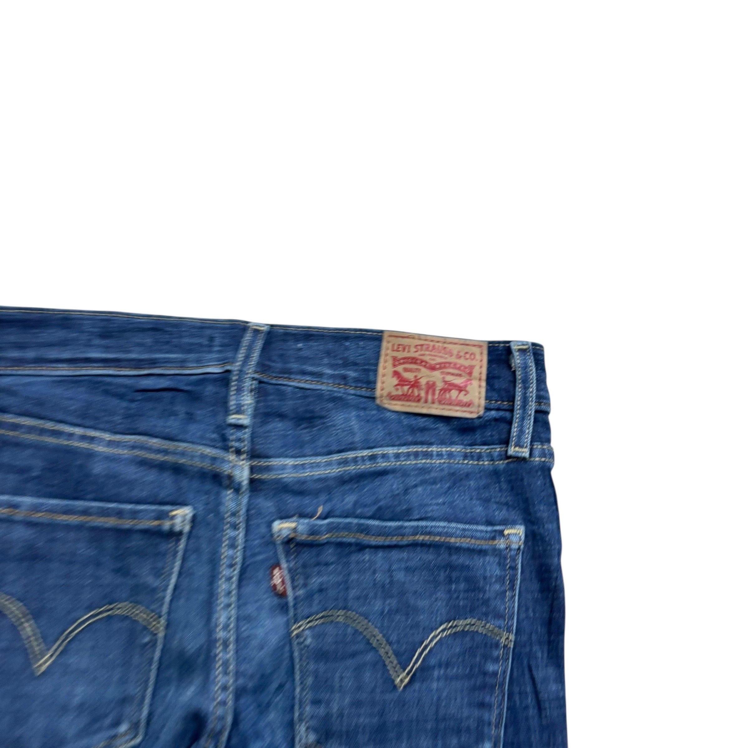 Levis 312 Jeans W26 L30 Womens Shaping Slim Dark Blue Stretch Denim (E)