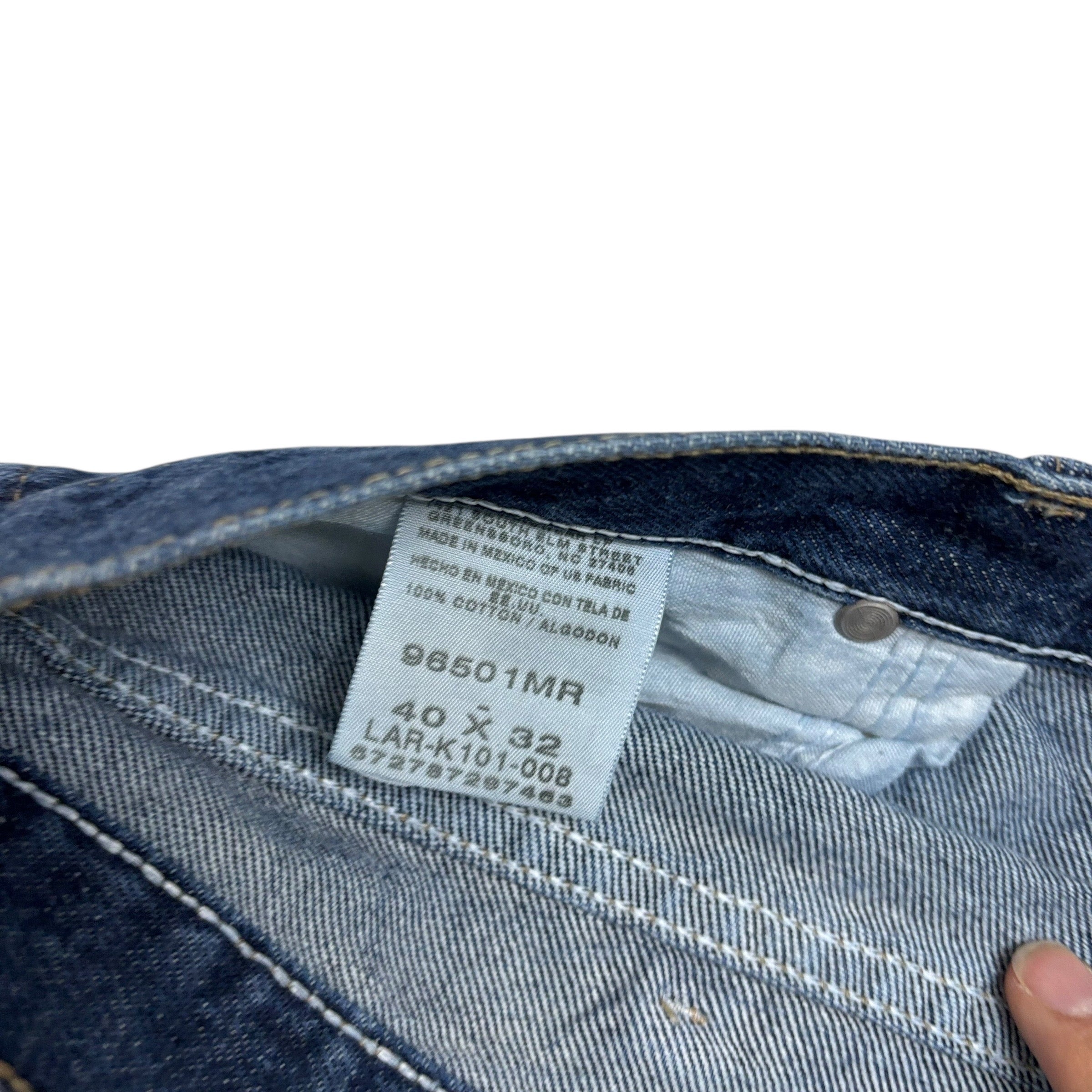 Wrangler Jeans W40 L32 Mens Dark Blue Regular Straight Fit Vintage Denim