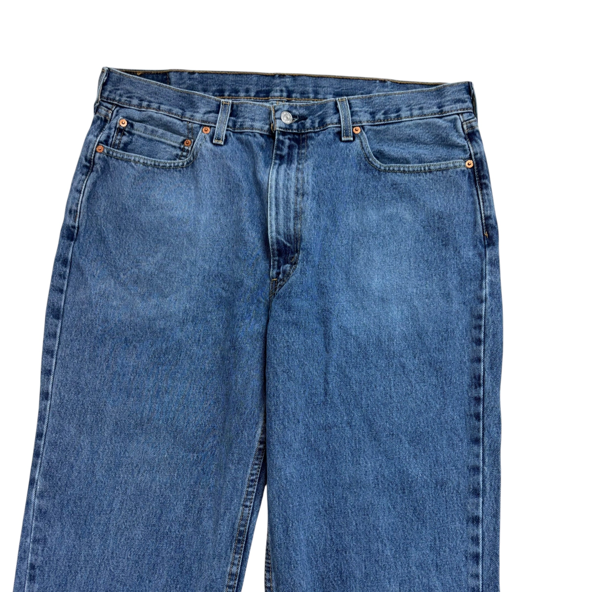 Levis 550 Jeans W38 L30 Mens Mid Blue Relaxed Straight Baggy Fit Denim (E)