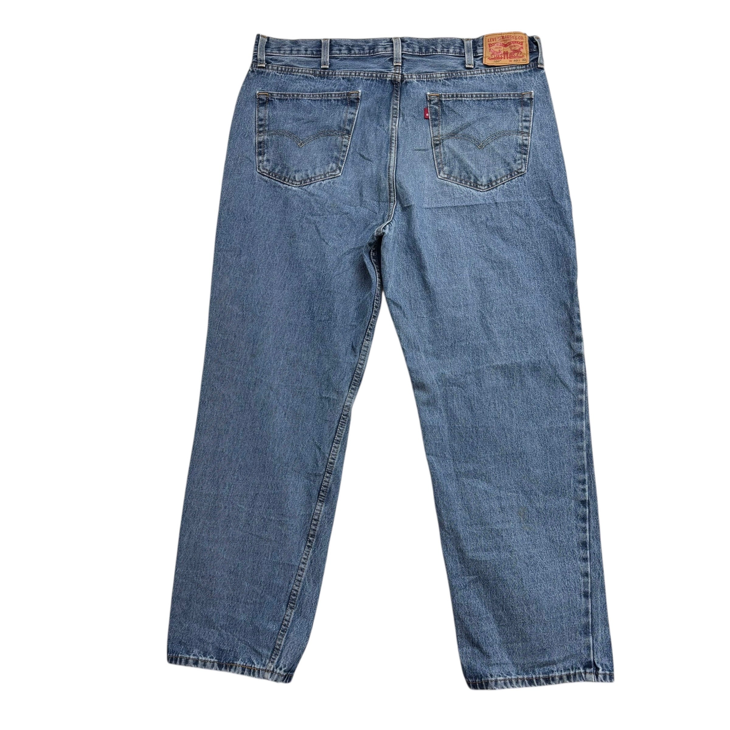 Levis 550 Jeans W40 L32 Mens Mid Blue Baggy Relaxed Straight Fit Denim