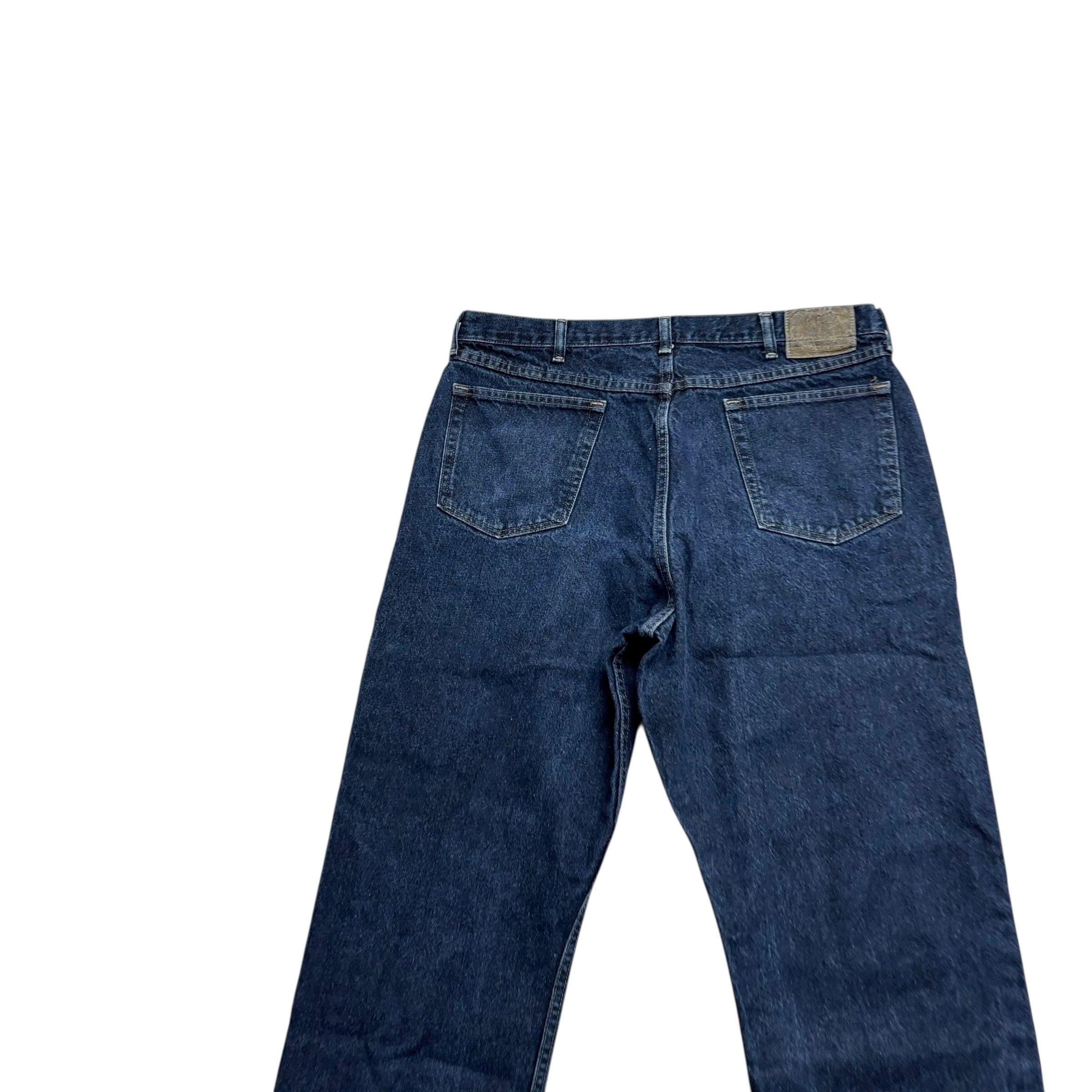 Wrangler Jeans W36 L32 Mens Dark Blue Regular Straight Fit Vintage Denim (E)