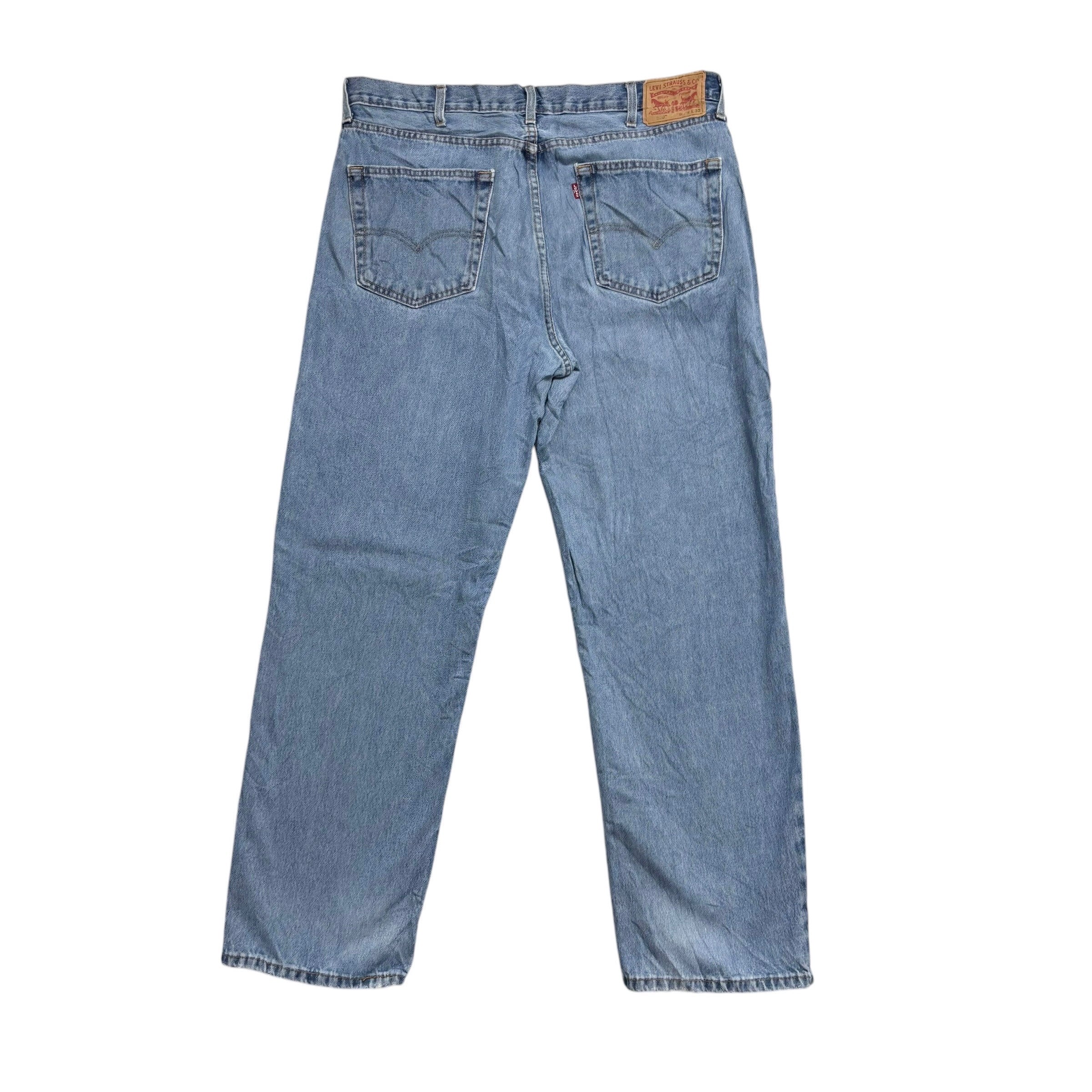 Levis 550 Jeans W38 L32 Mens Light Blue Baggy Relaxed Straight Fit Denim (E)