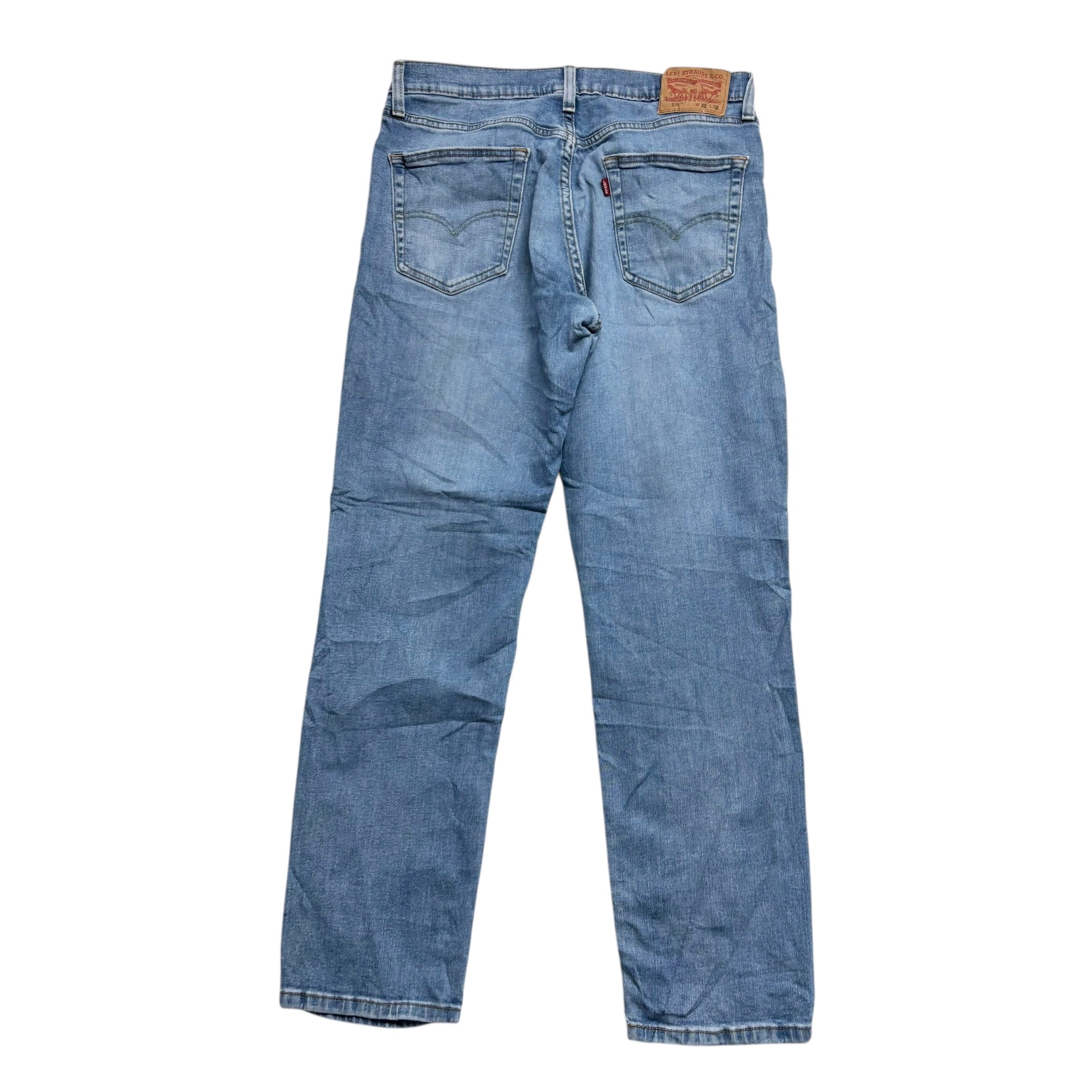 Levis 541 Jeans W32 L31 Mens Light Blue Athletic Tapered Fit Stretch Denim