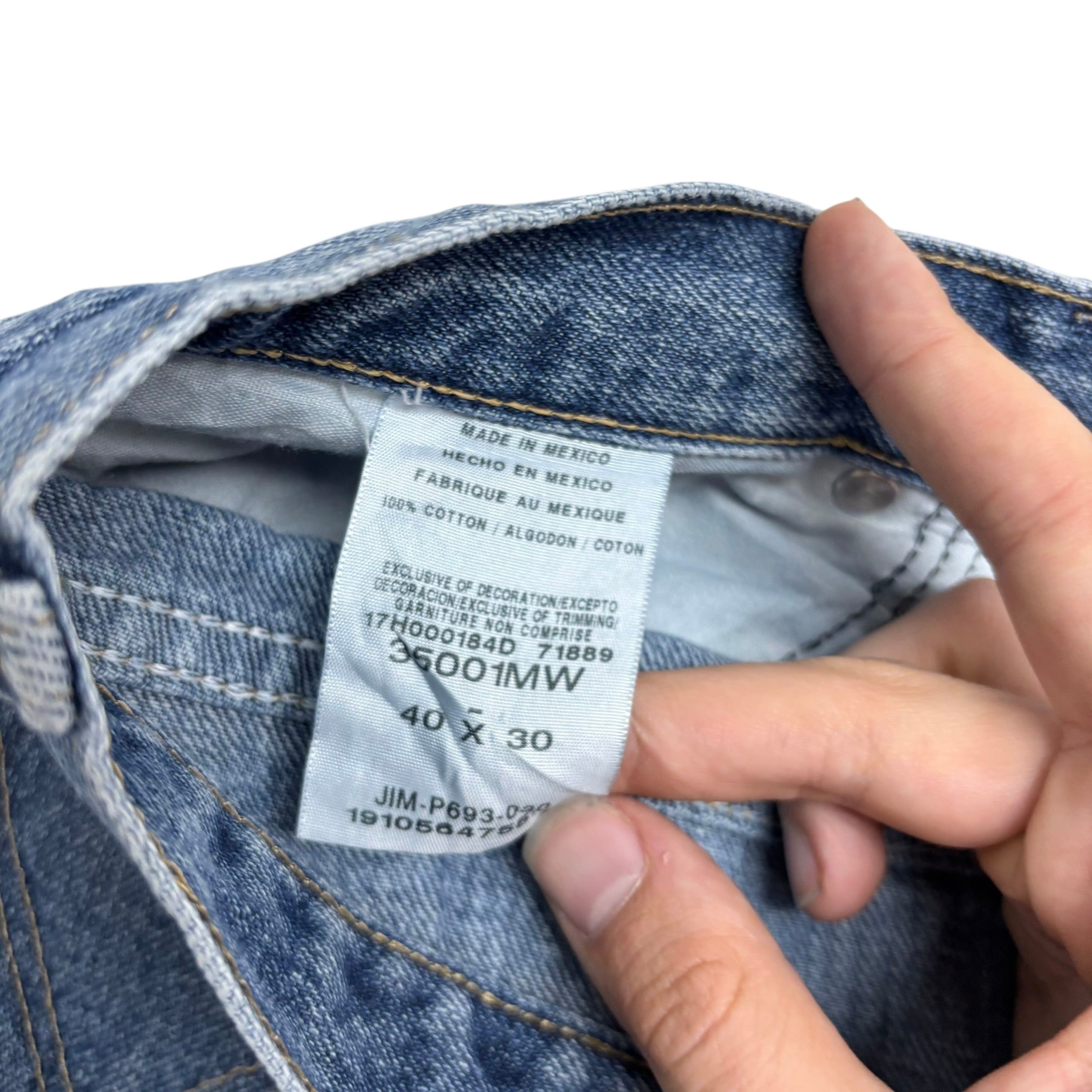 Wrangler Jeans W40 L30 Mens Mid Blue Relaxed Straight Fit Vintage Denim (E)