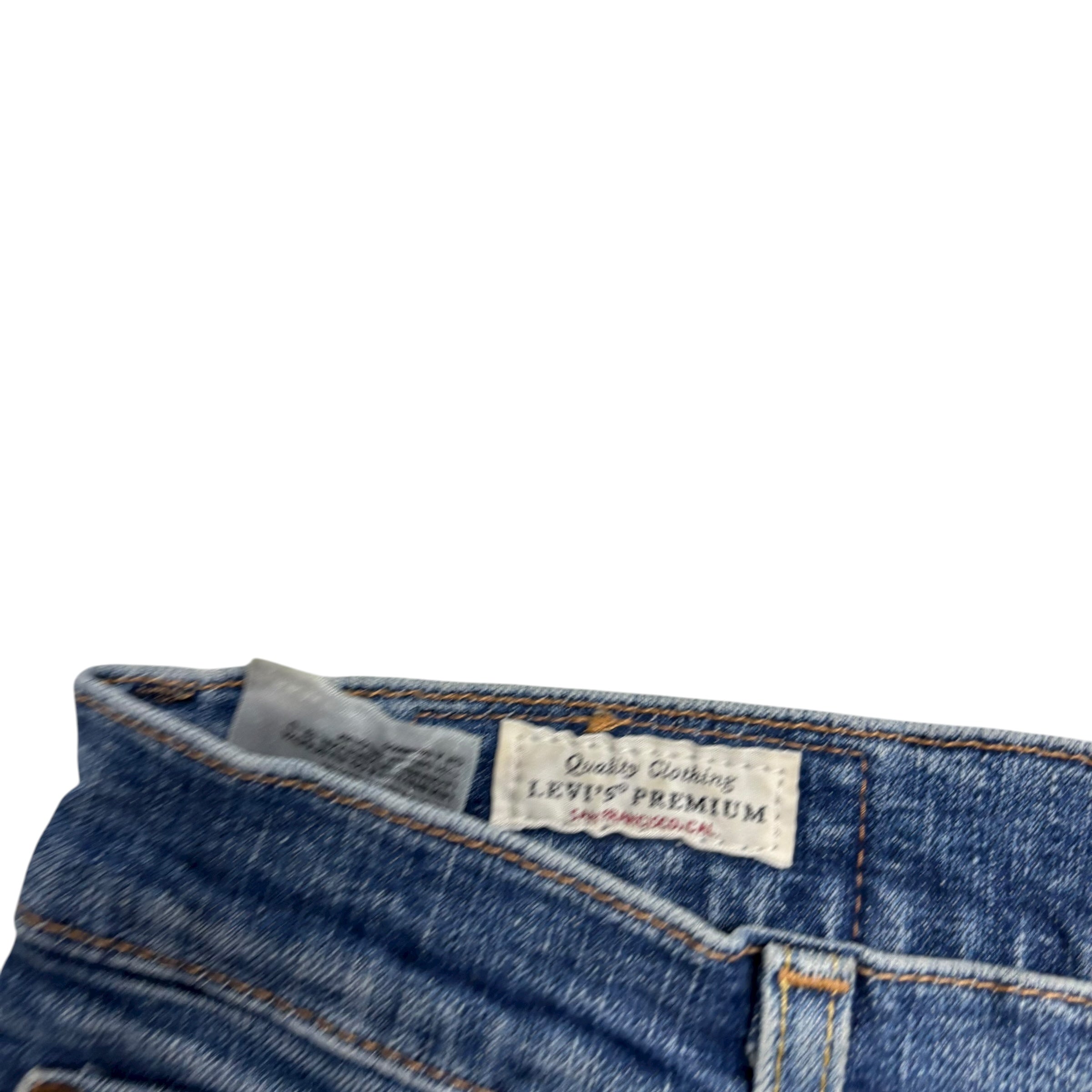 Levis 512 Jeans W30 L34 Mens Mid Blue Slim Tapered Fit Stretch Distressed (F)