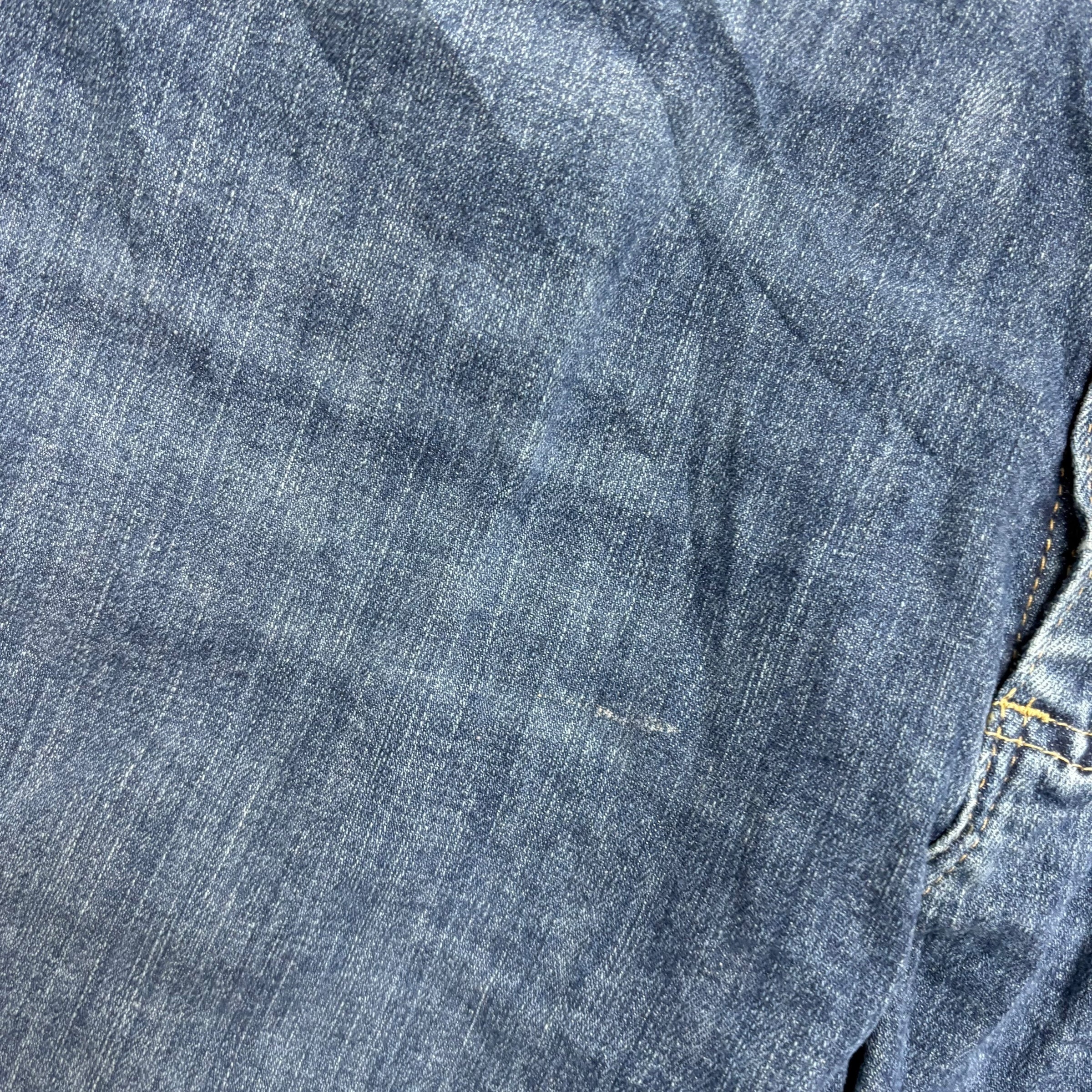 Wrangler Jeans W44 L29 Mens Dark Blue Relaxed Straight Fit Stretch Denim