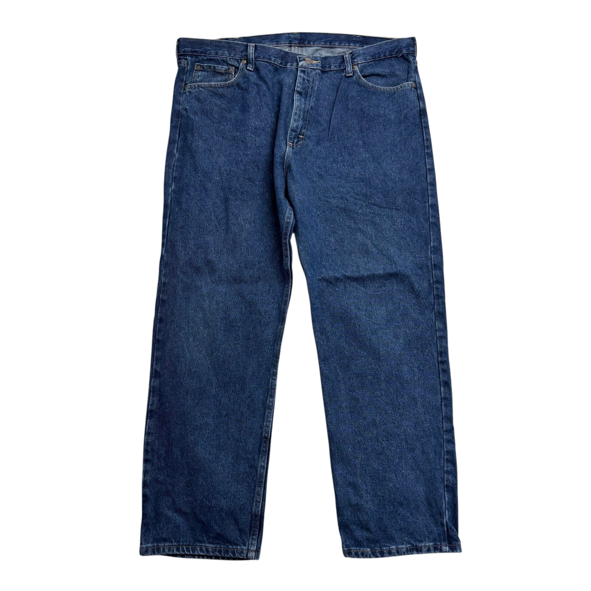 Wrangler Jeans W40 L30 Mens Dark Blue Relaxed Straight Fit Denim (E)