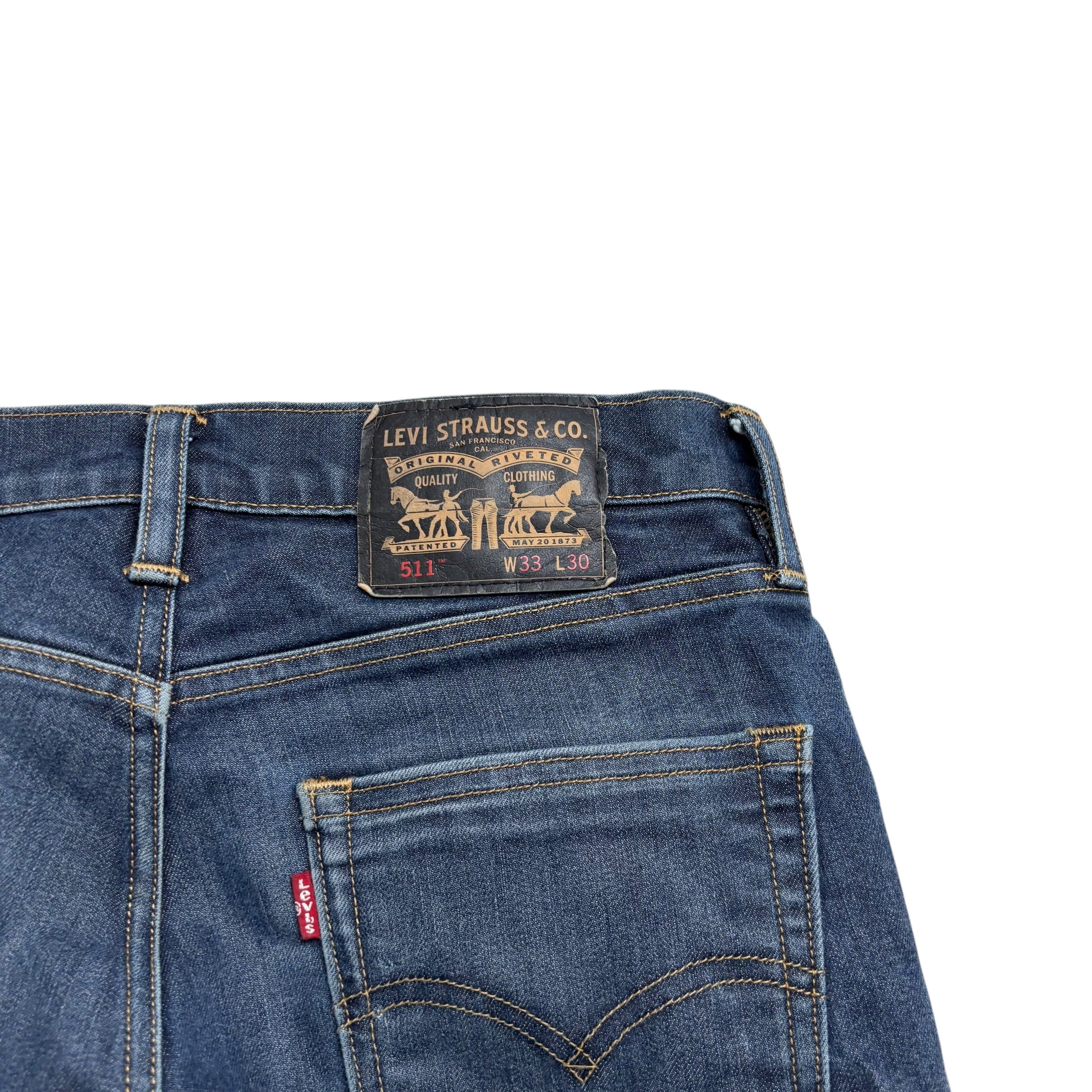 Levis 511 Jeans W31 L30 Mens Dark Blue Slim Fit Denim