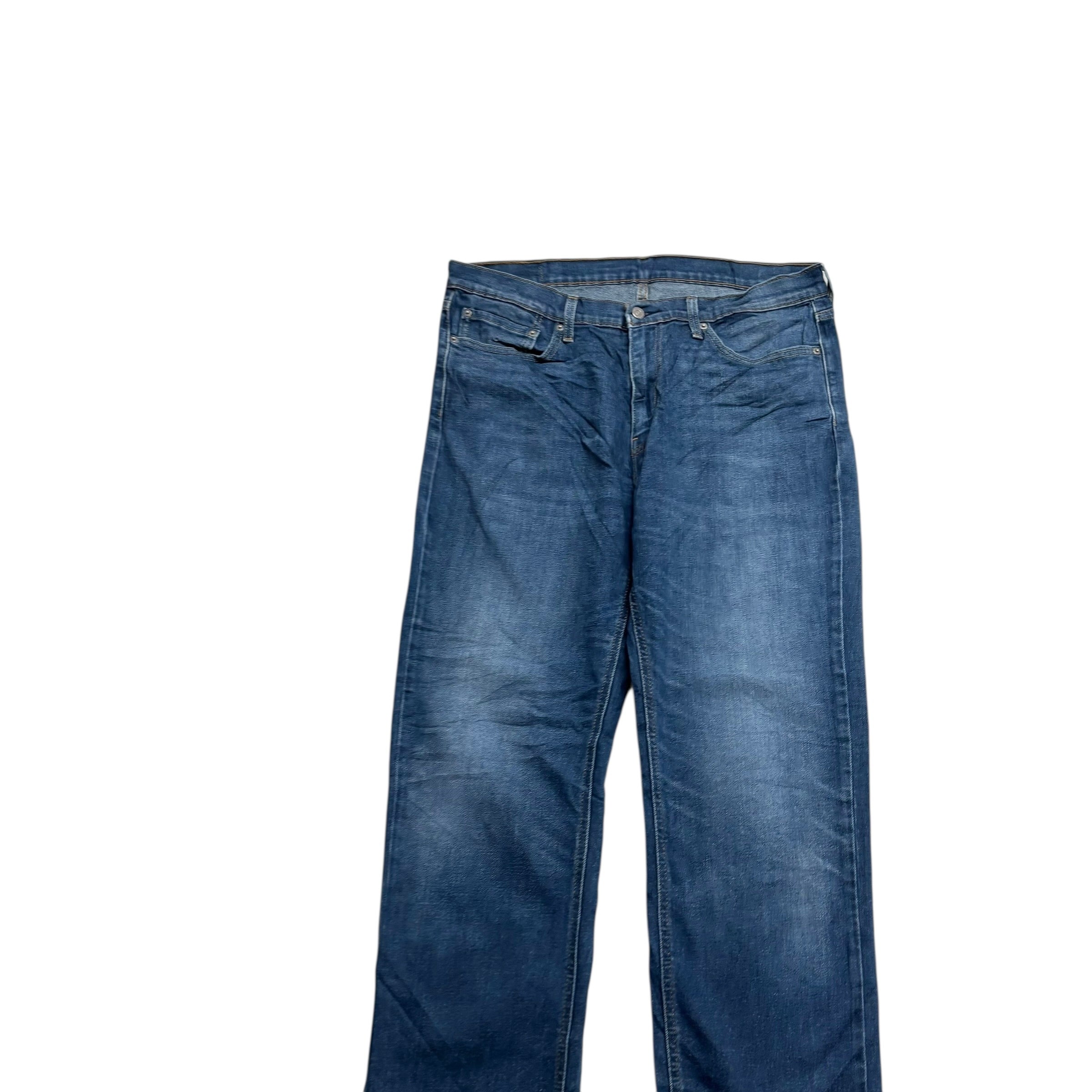 Levis 541 Jeans W36 L35 Mens Mid Blue Athletic Tapered Fit Stretch Denim (E)