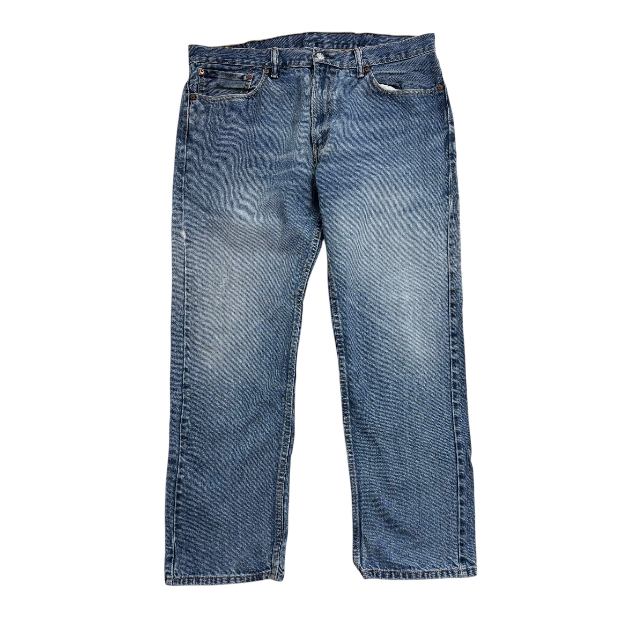Levis 505 Jeans W38 L30 Mens Mid Blue Regular Straight Fit Vintage Denim
