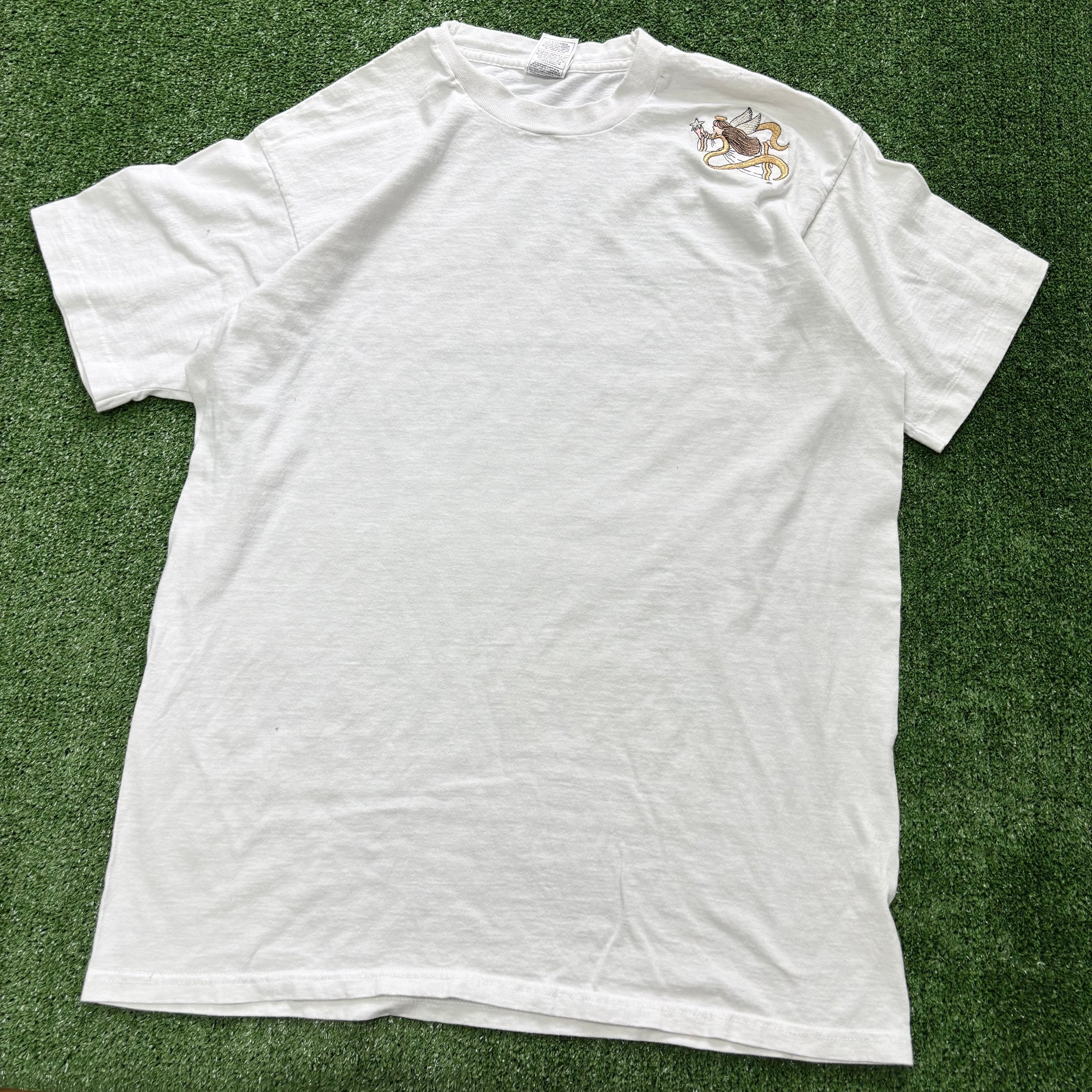 Vintage T Shirt Mens XL White Single Stitch Graphic Print 90s USA (F)