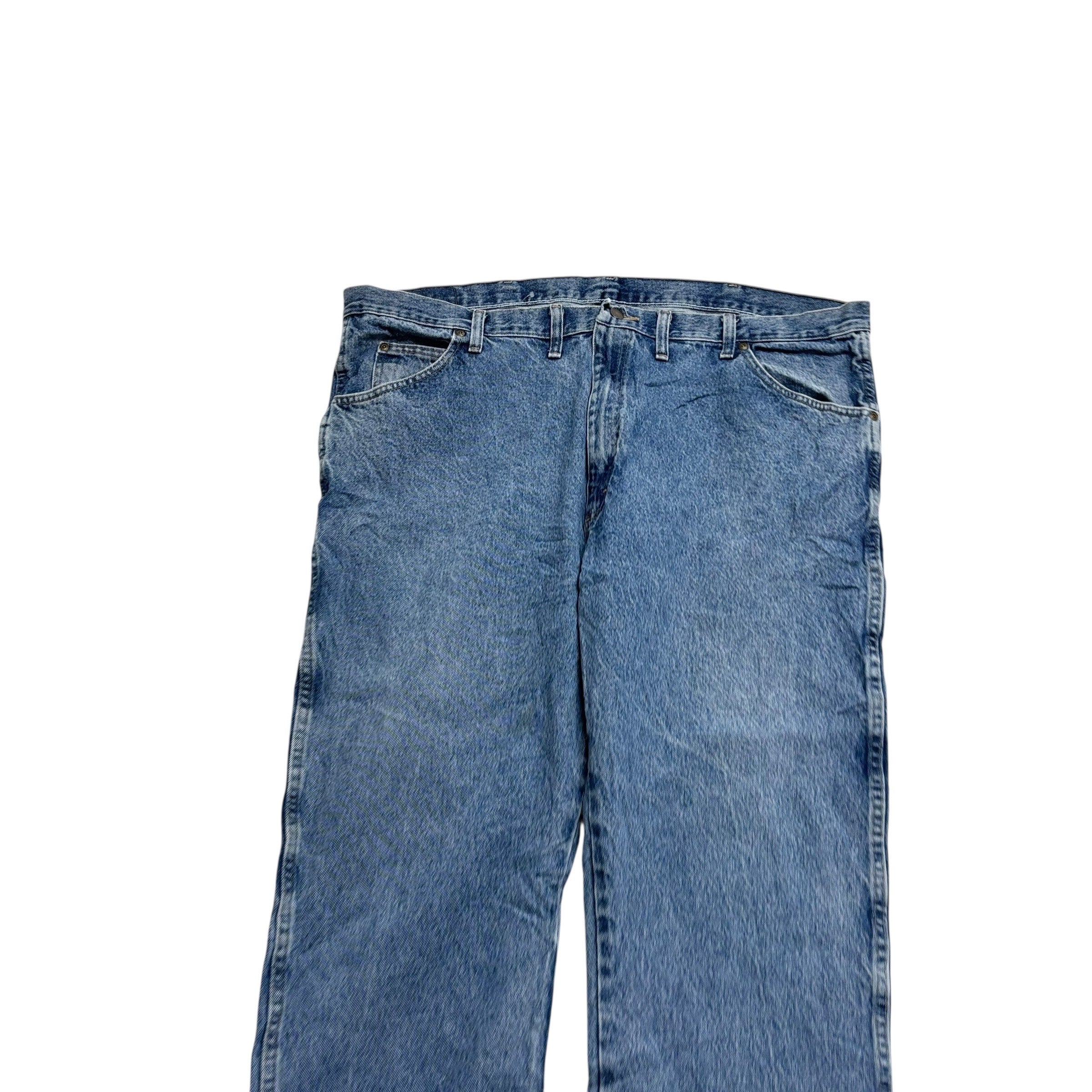 Wrangler Jeans W44 L30 Mens Light Blue Regular Straight Fit Denim (E)