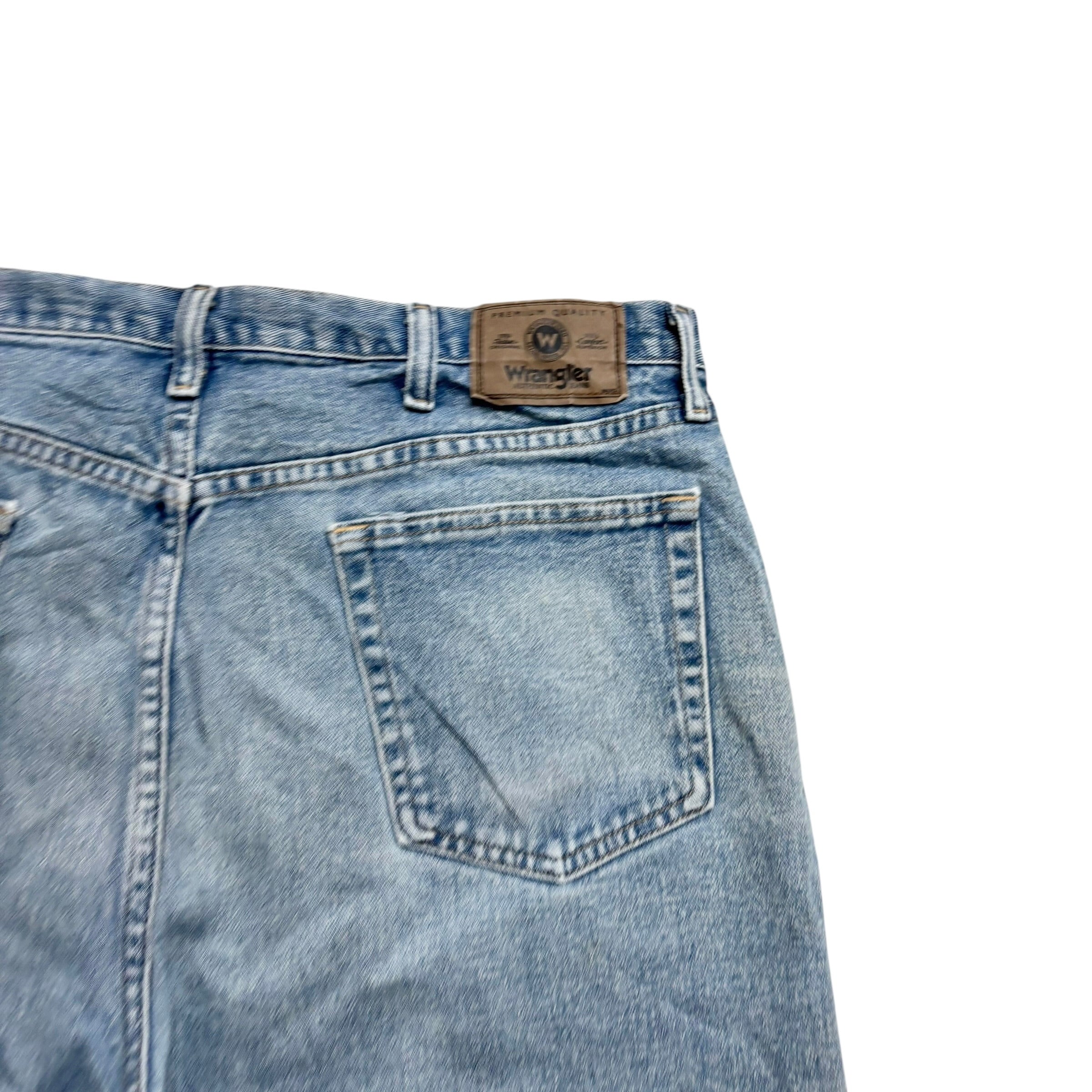 Wrangler Baggy Jorts W38 Mens Denim Shorts Mid Blue Relaxed Fit Vintage