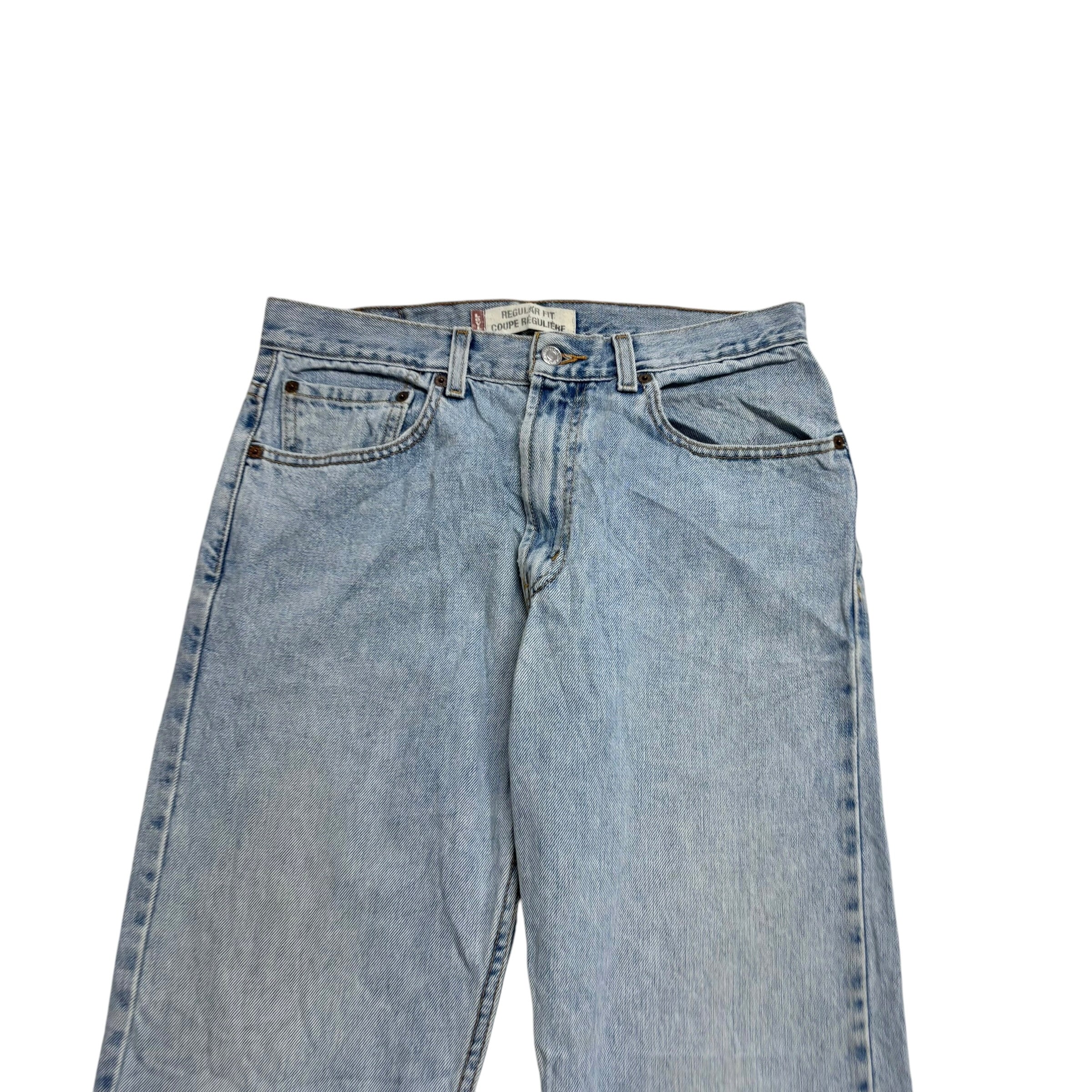 Levis Jeans W32 L31 Mens Light Blue Regular Straight Fit Vintage Denim