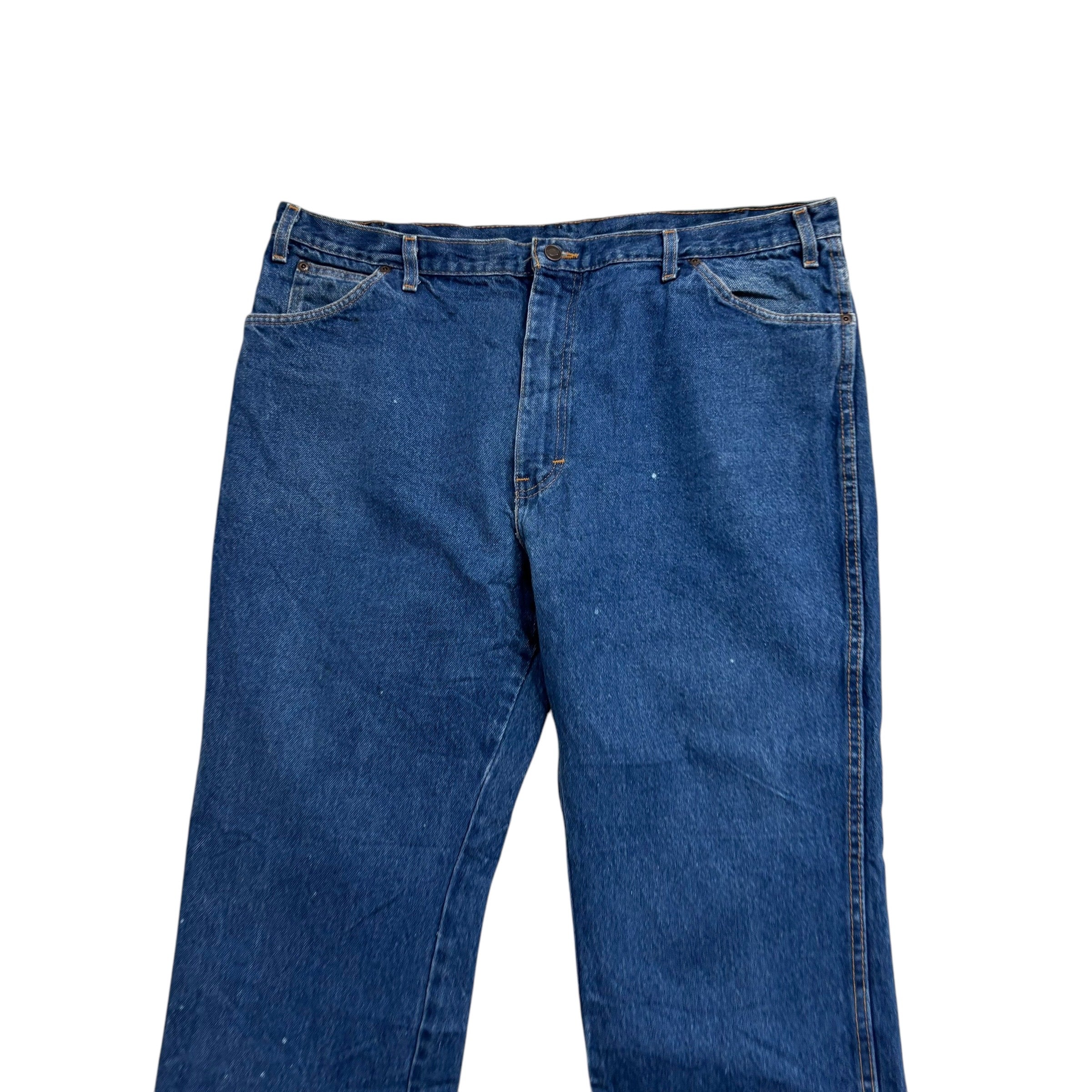 Dickies Jeans W42 L30 Mens Mid Blue Regular Straight Fit Denim