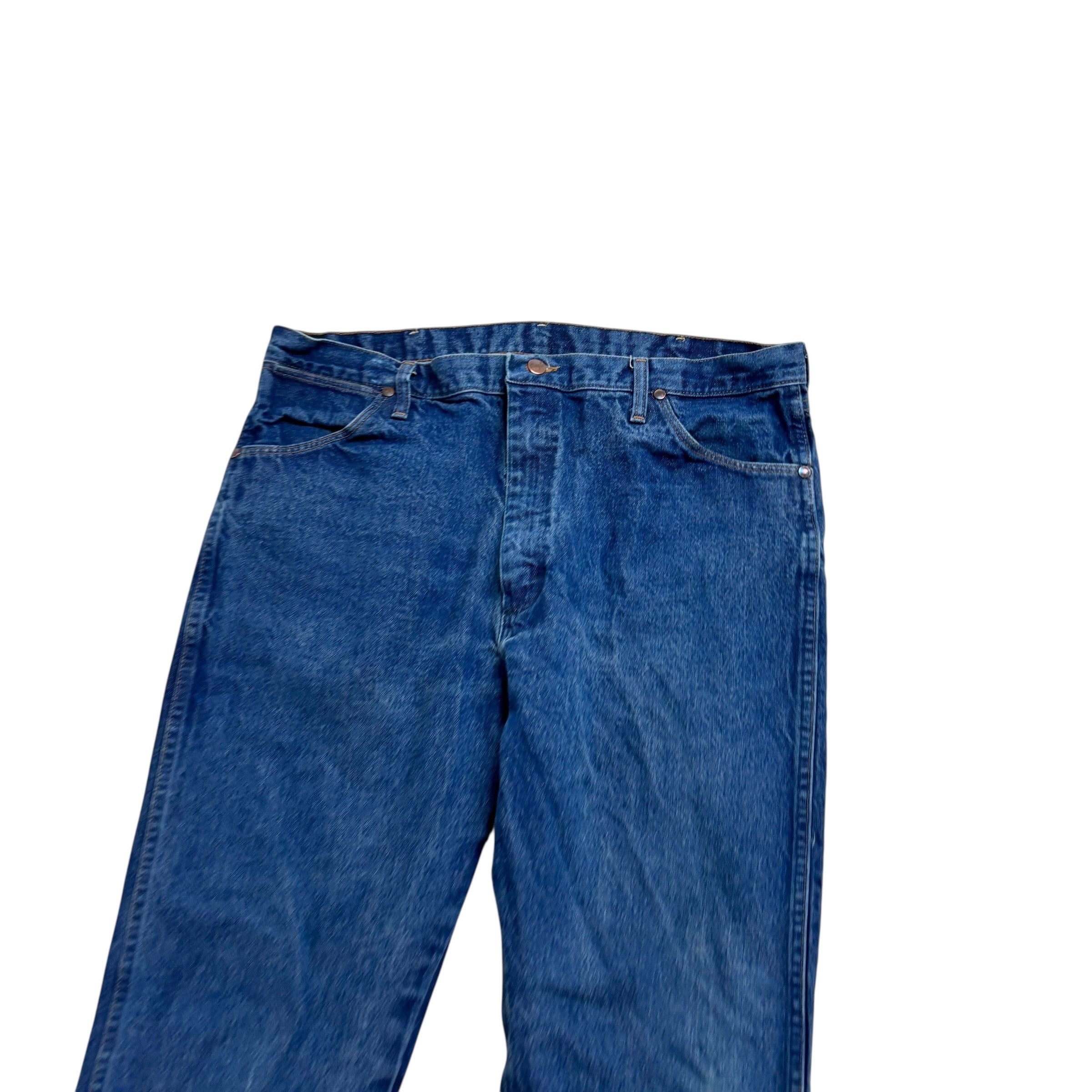Wrangler Jeans Cowboy Cut W38 L30 Mens Mid Blue 13MWZ Original Fit Denim